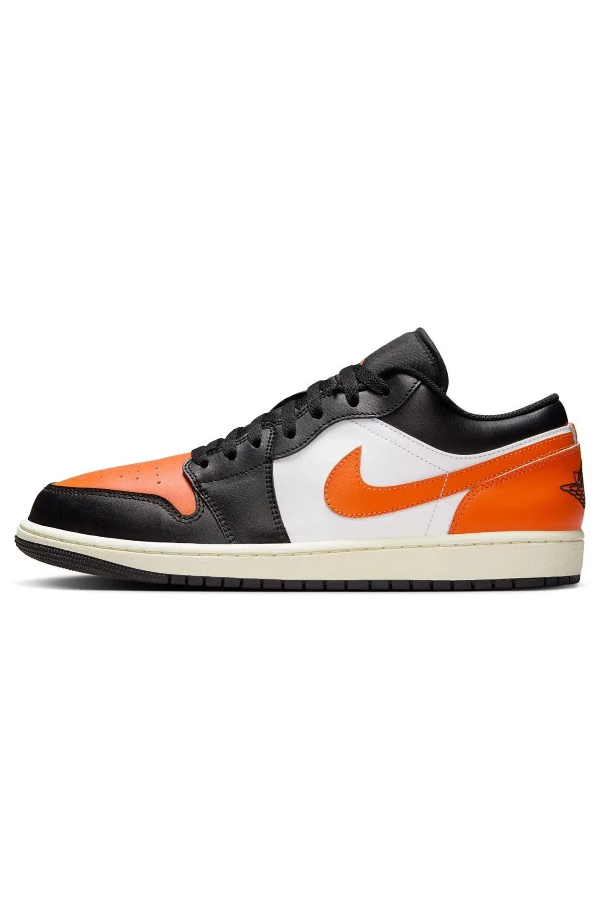 Nike Air Jordan 1 Low Leather Sneaker Hakiki Deri Unisex Günlük Spor Ayakkabı Siyah-Turuncu