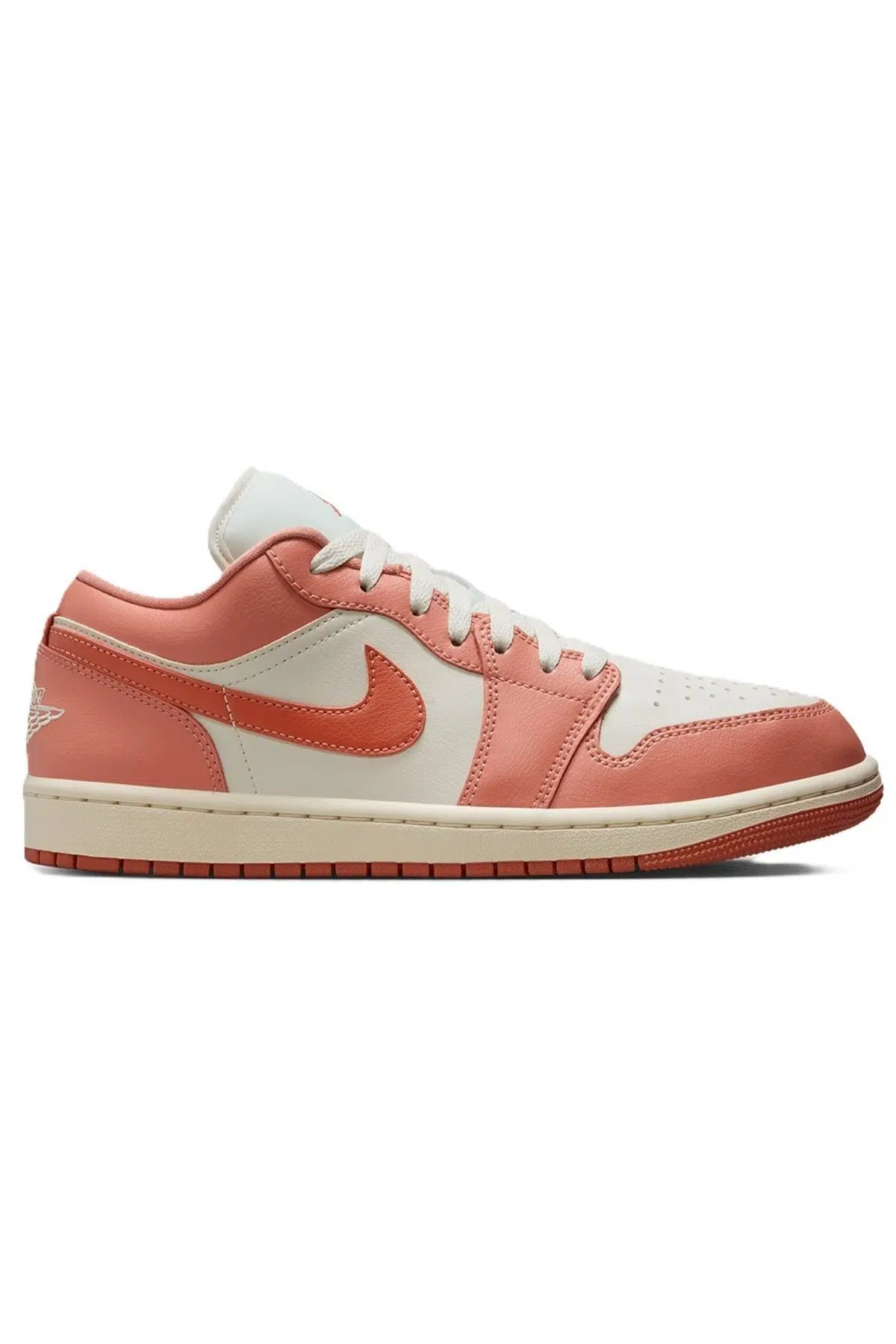 Nike Air Jordan 1 Low Leather Sneaker Unisex Hakiki Deri Günlük Spor Ayakkabı Turuncu