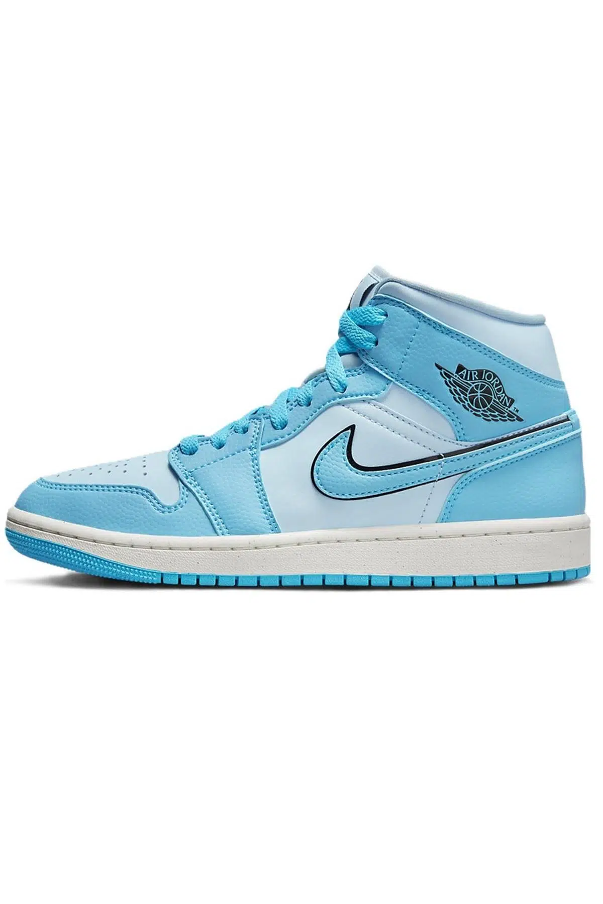 Nike Air Jordan 1 Mid SE Leather Sneaker Hakiki Deri Bilekli Günlük Spor Ayakkabı Mavi