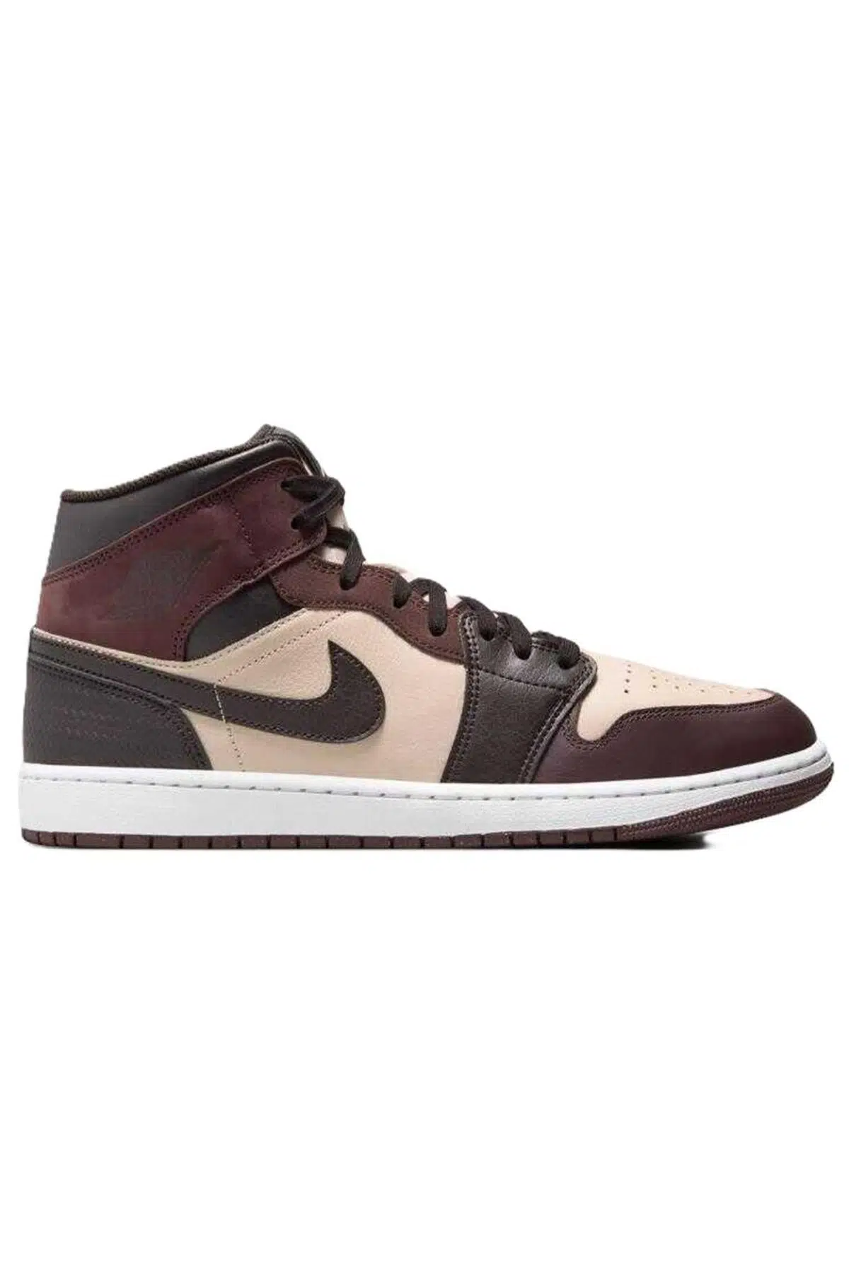 Nike Air Jordan 1 MİD SE Leather Sneaker Hakiki Deri Bilekli Günlük Spor Ayakkabı Kahverengi
