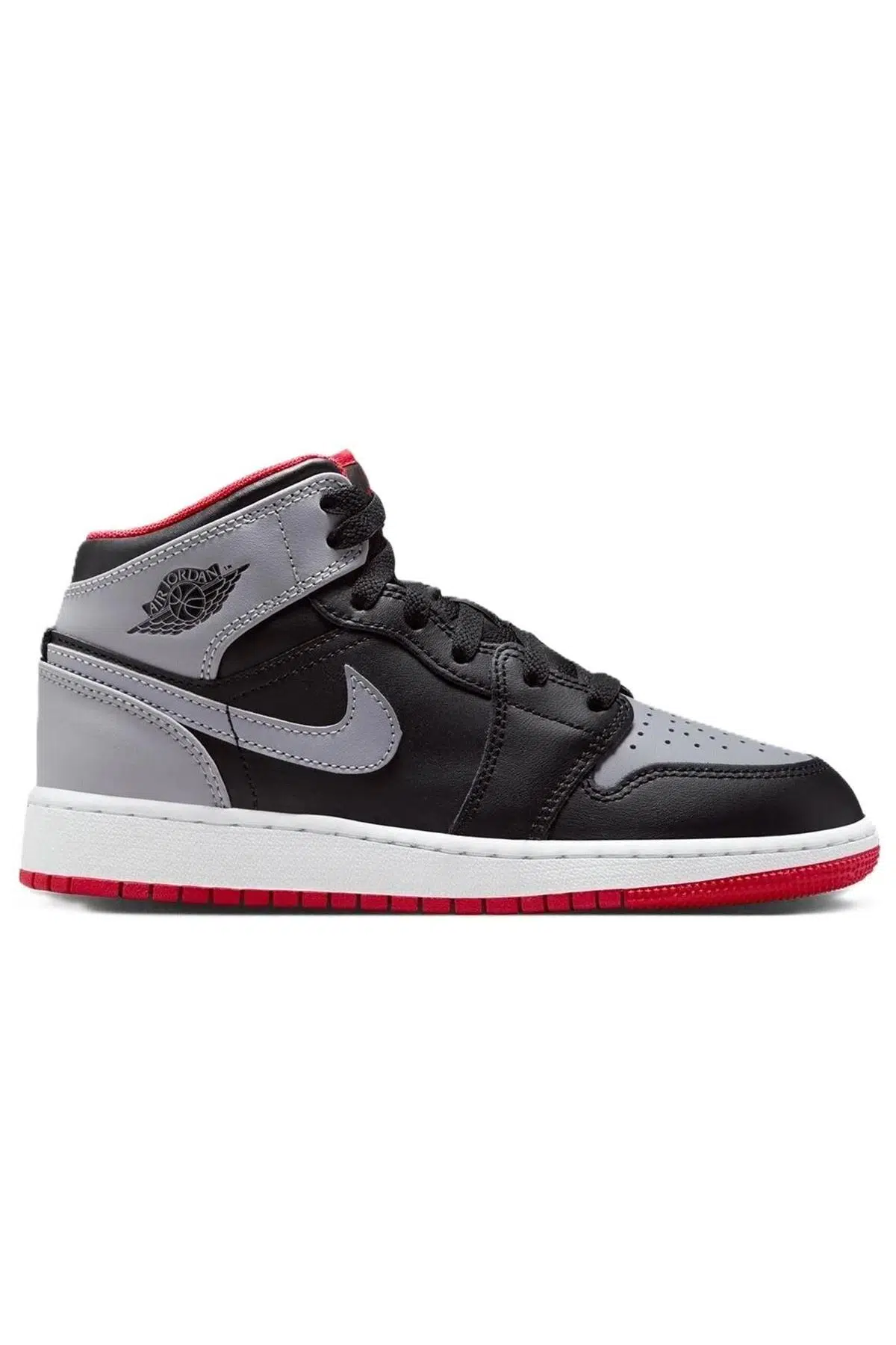Nike Air Jordan 1 MID Leather Unisex Sneaker Hakiki Deri Bilekli Günlük Spor Ayakkabı Siyah