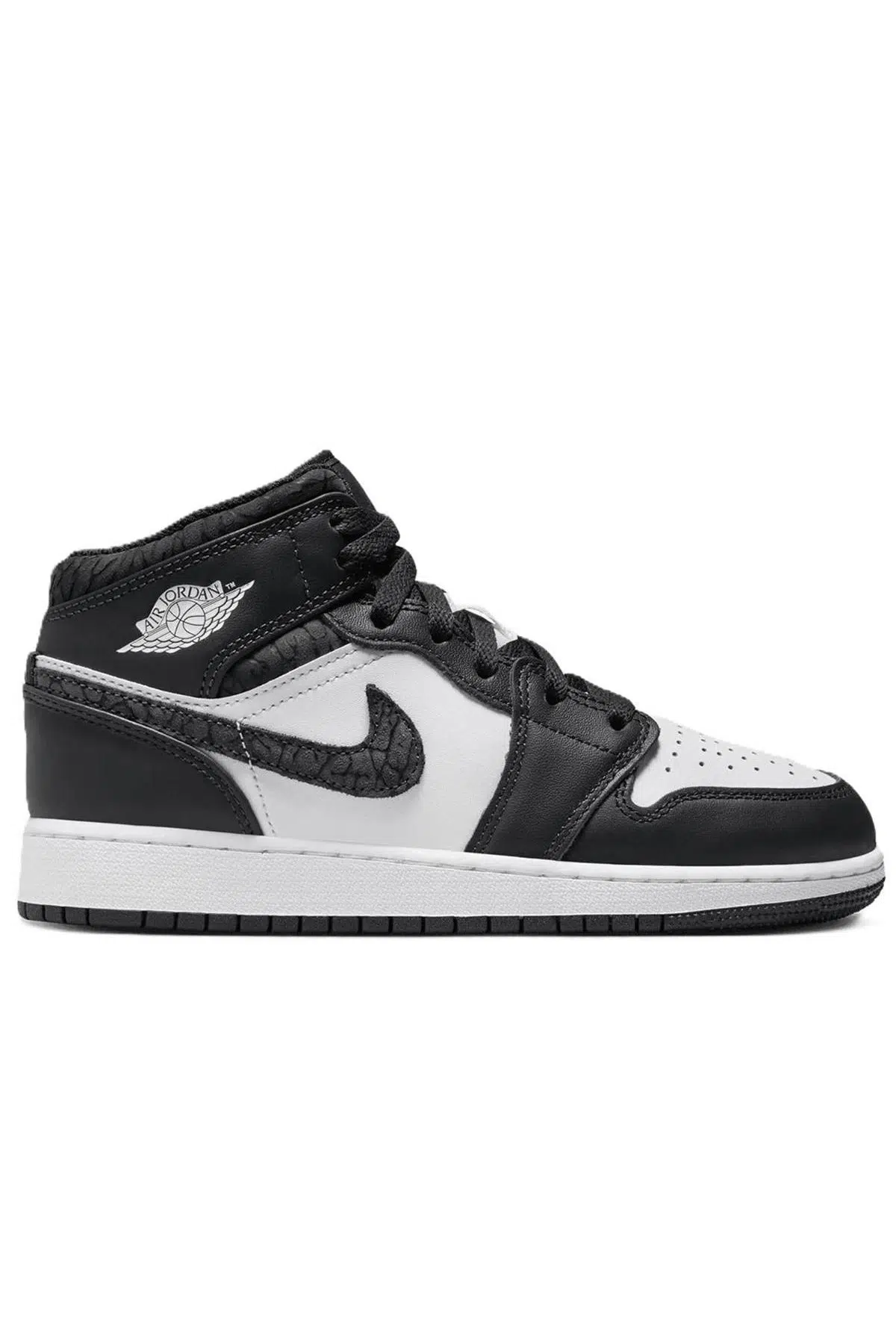 Nike Air Jordan 1 MID SE Leather Unisex Sneaker Hakiki Deri Bilekli Günlük Spor Ayakkabı Gri