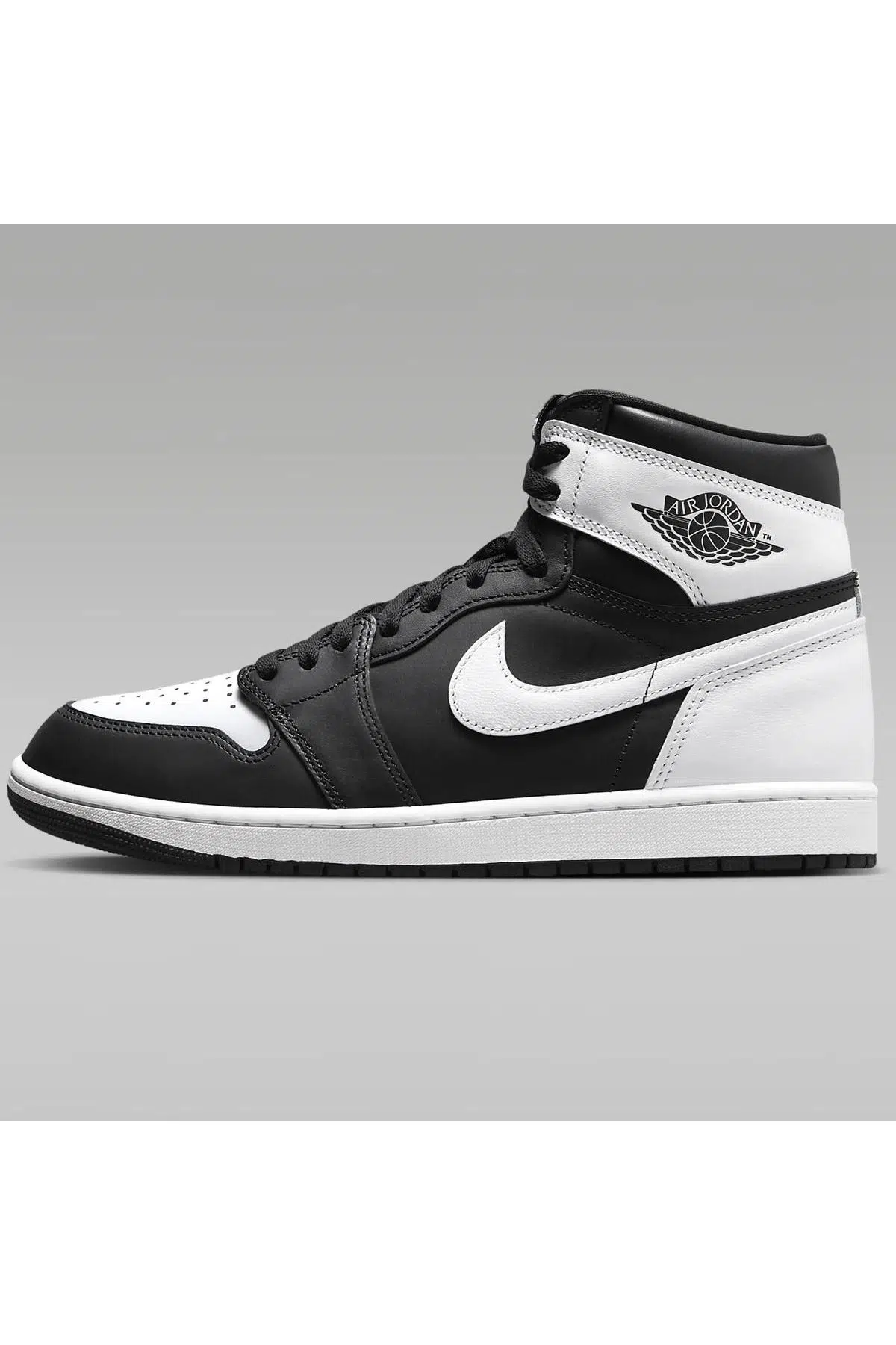 Nike Air Jordan 1 Retro High OG Unisex Sneaker Hakiki Deri Bilekli Günlük Spor Ayakkabı Siyah Beyaz