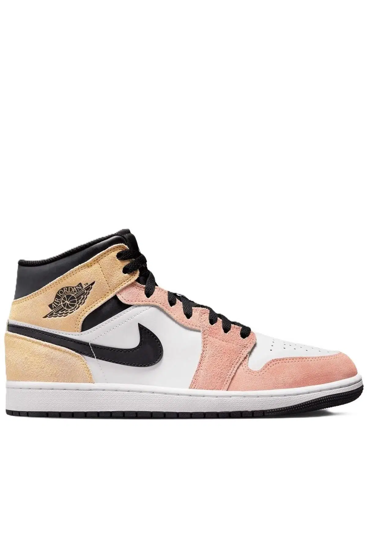 Nike Air Jordan 1 MİD SE Erkek Sneaker Hakiki Deri Bilekli Spor Ayakkabı Beyaz