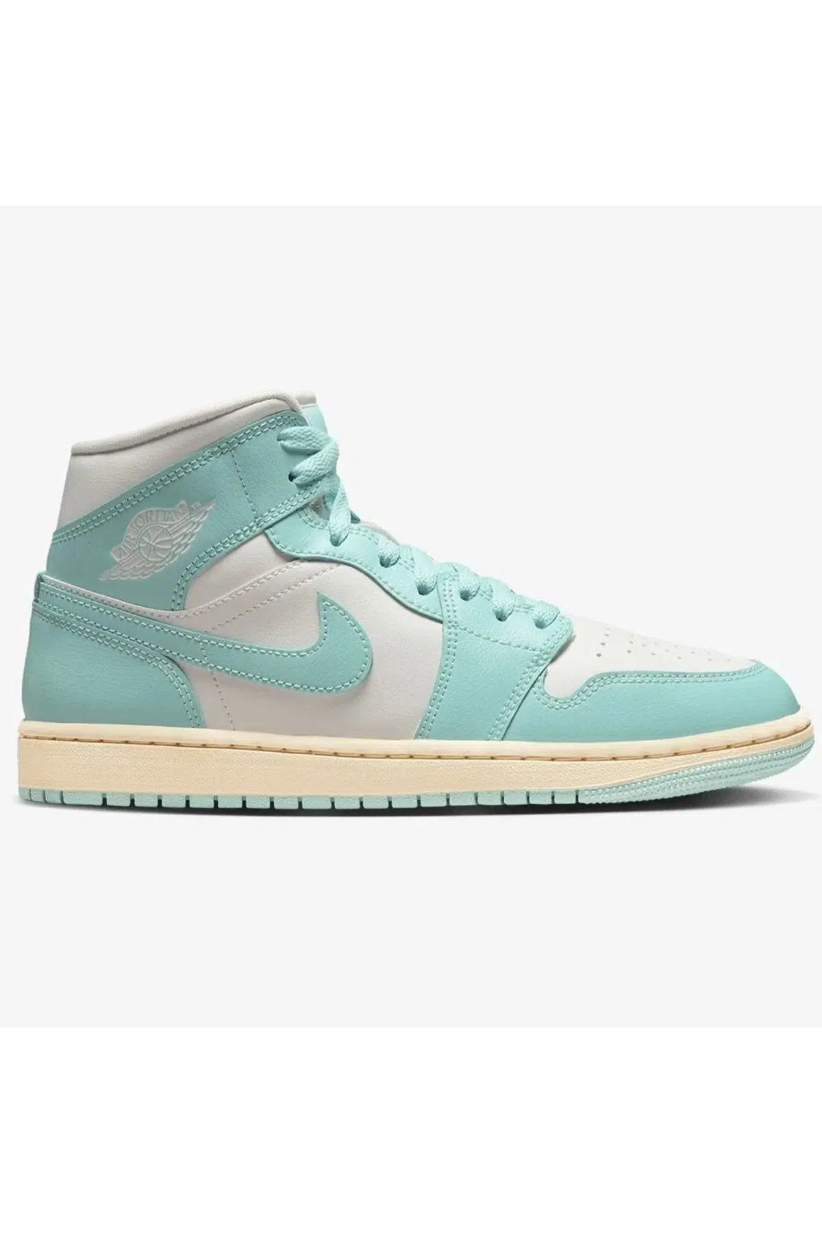 Nike Air Jordan 1 Mid Unisex Leather Sneaker Hakiki Deri Bilekli Günlük Spor Ayakkabı Yeşil