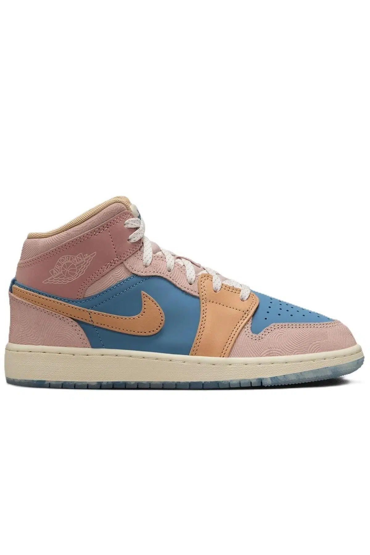 Nike Air Jordan 1 MID SS(GS) Leather Sneaker Hakiki Deri Unisex Günlük Spor Ayakkabı Mavi