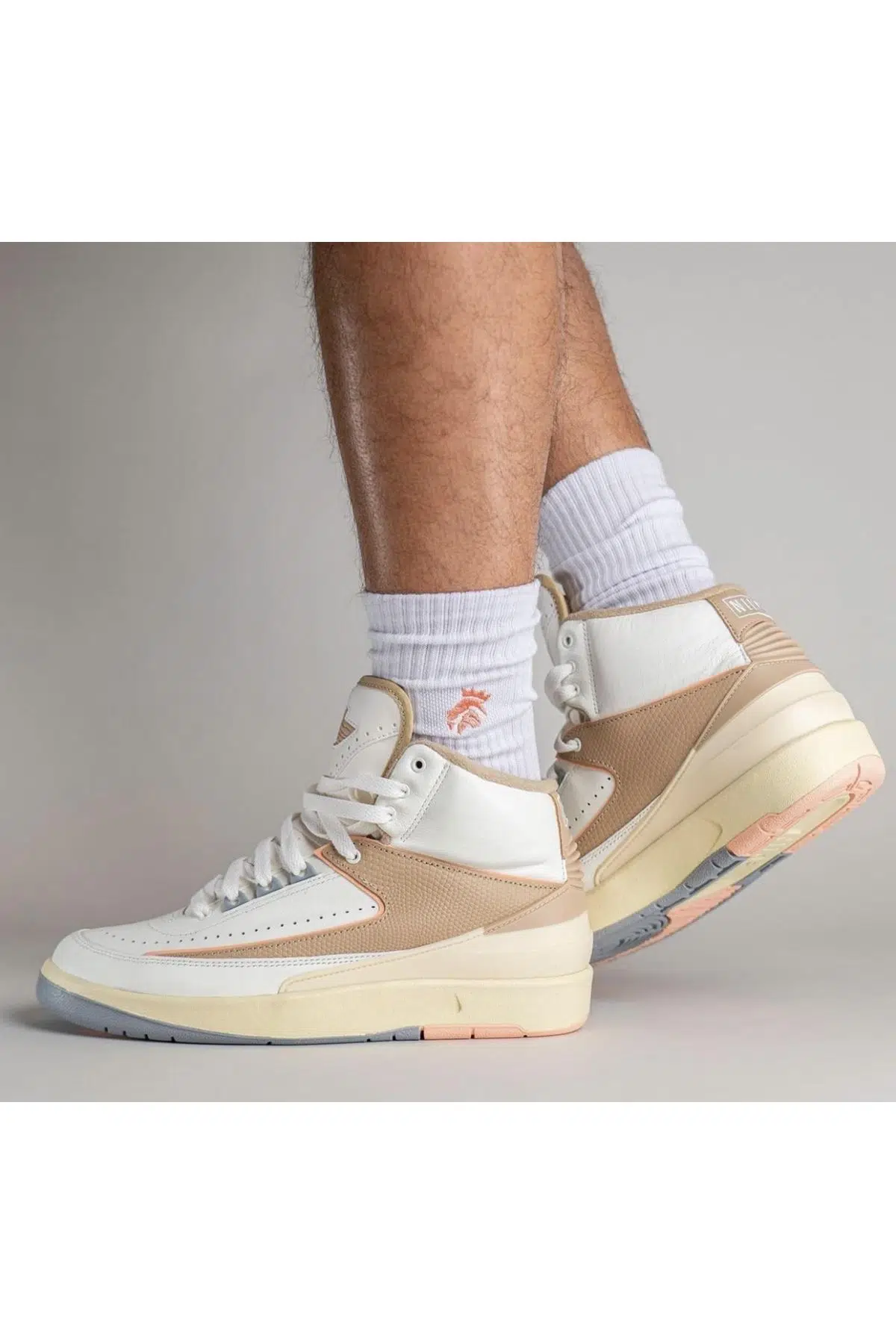 Nike Air Jordan 2 Retro Chicago Leather Unisex Sneaker Hakiki Deri Bilekli Günlük Spor Ayakkabı Krem Sütlü Kahve