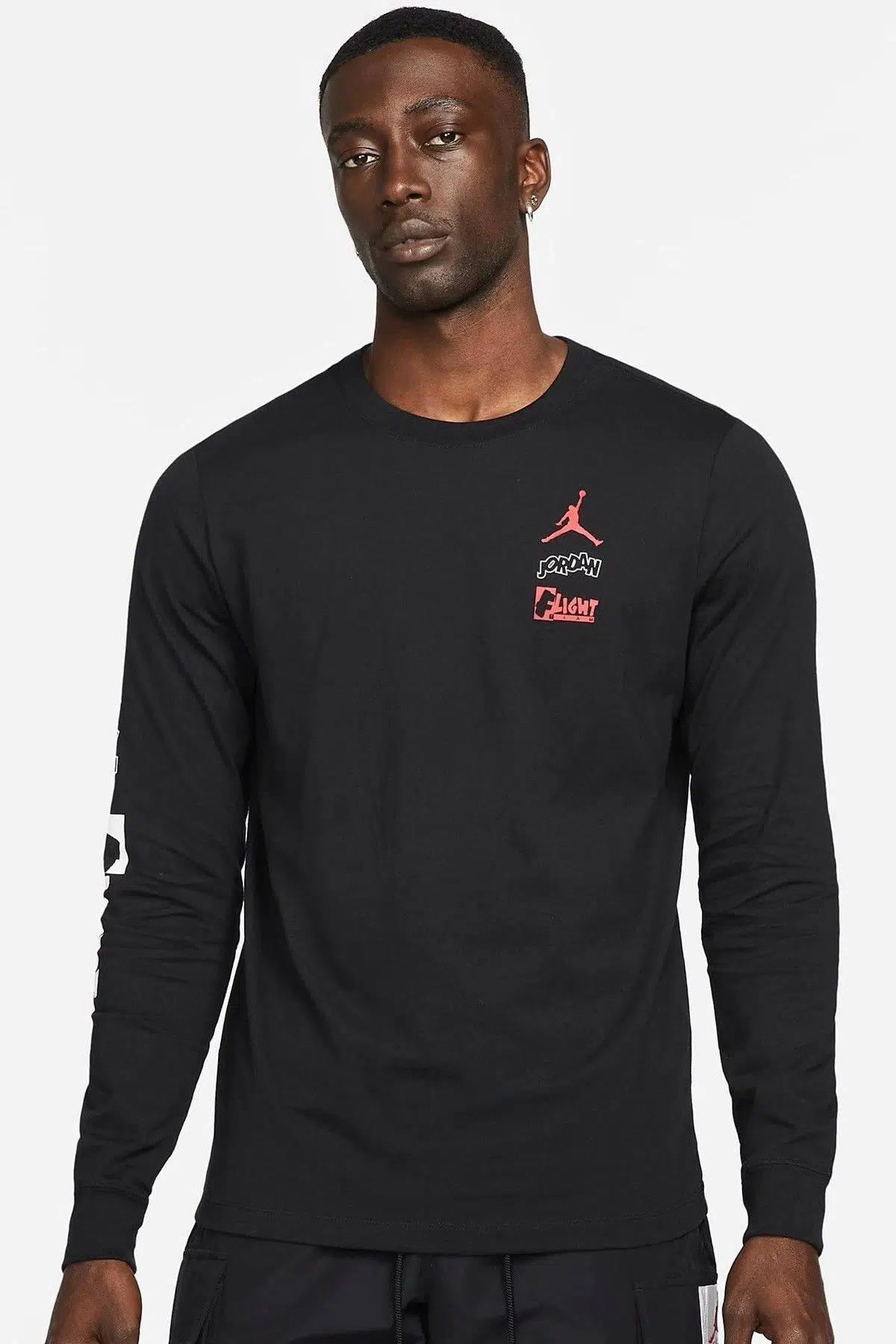 Nike Air Jordan Flight Team Men's Long Sleeve T-Shirt Erkek Uzun Kollu Tişört Sİyah