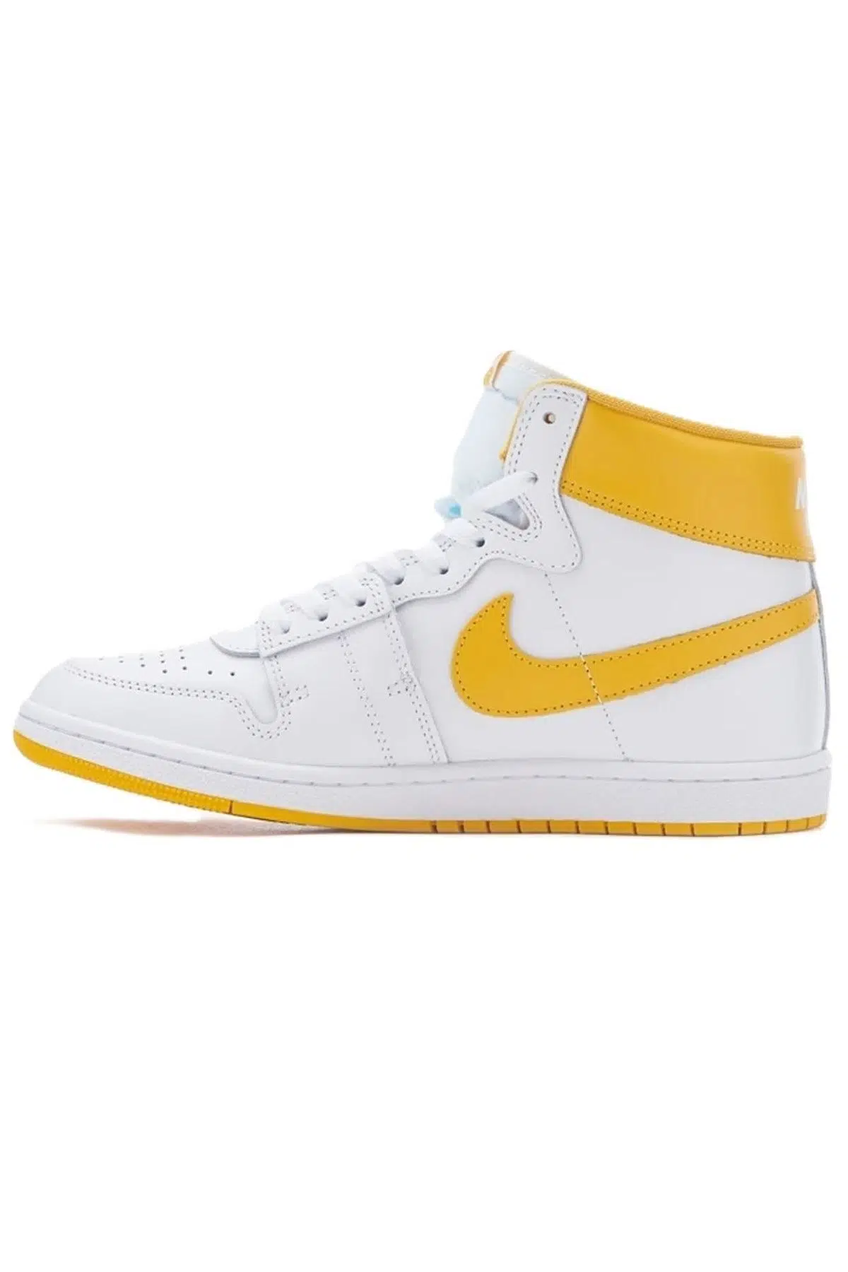 Nike Air Jordan Air Ship'University Gold'Leather Unisex Sneaker Hakiki Deri Unisex Günlük Spor Ayakkabı Beyaz