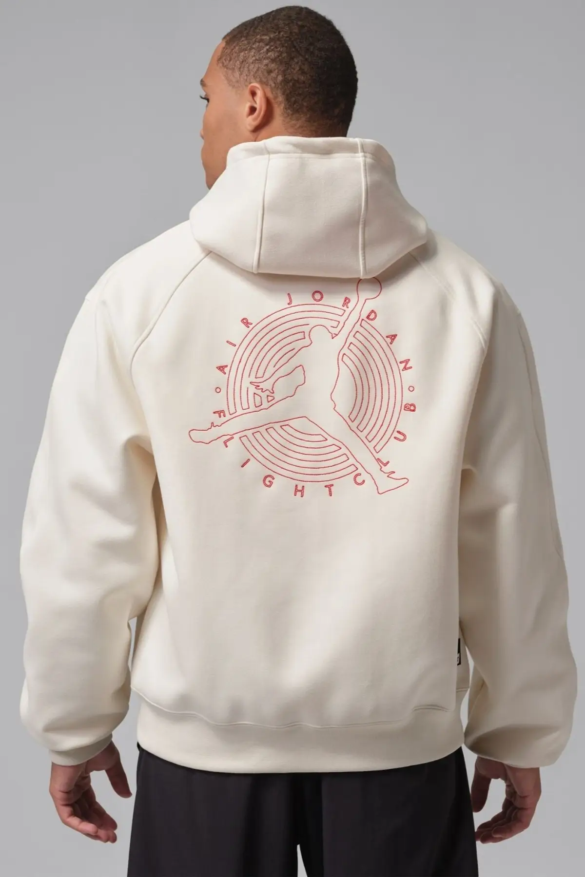 IF1810-110 Nike Air Jordan Flight Club FZ Mens Sweatshirt Kapüşonlu Erkek Sweatshirt Krem