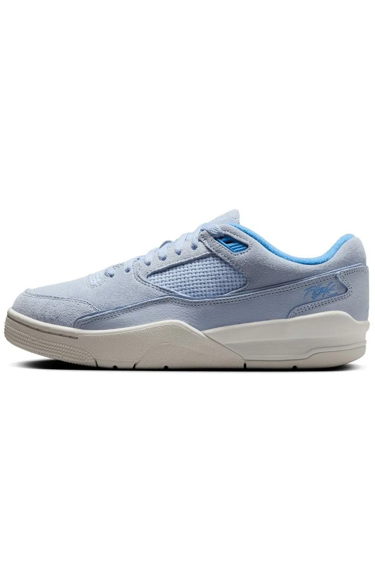 Nike Air Jordan Fligt Court Leather Womens Sneaker Hakiki Deri Kadın Günlük Spor Ayakkabı Mavi