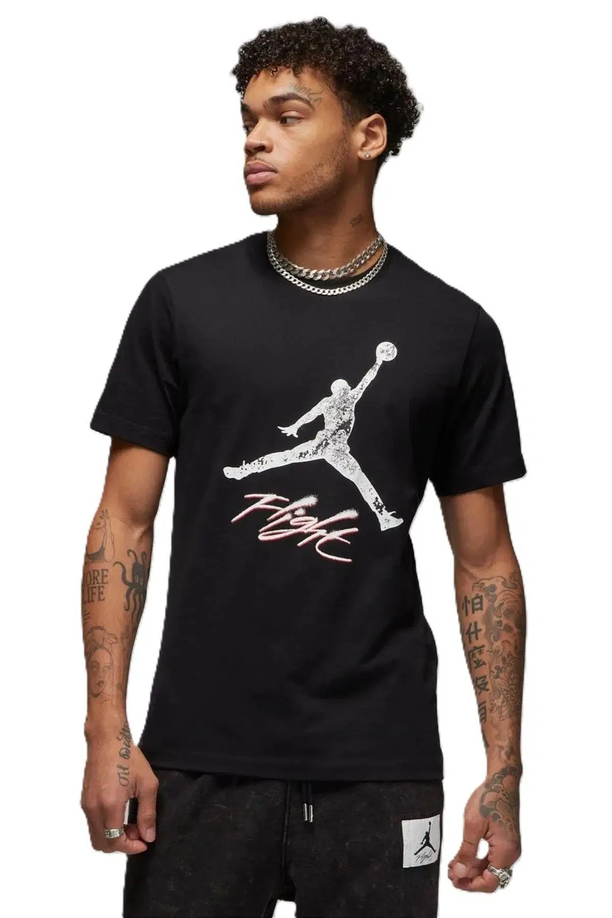 Nike Air Jordan Essentials Jumpman Mens Tee Grafik Baskılı Erkek Tişört Siyah