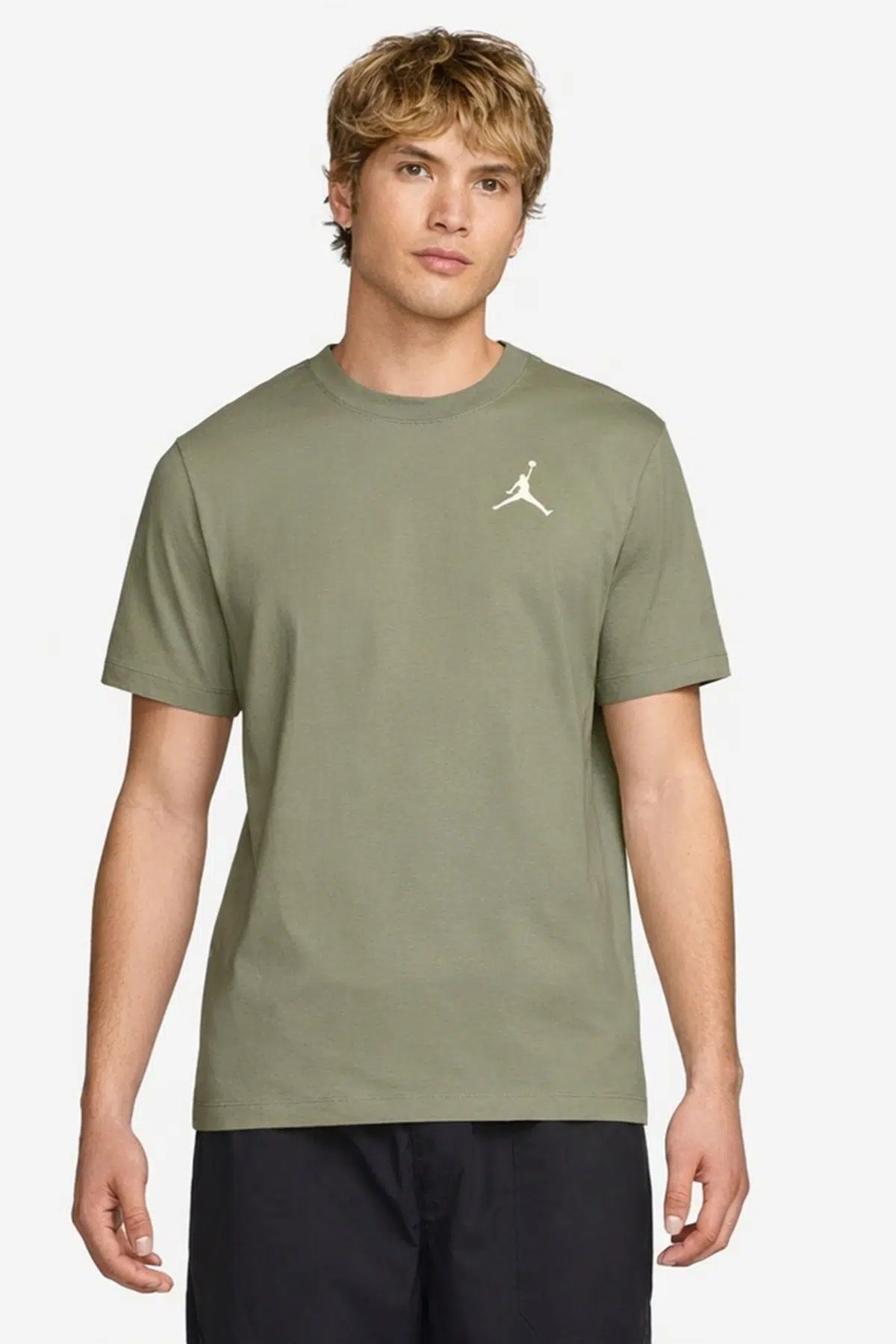 Nike Air Jordan Jumpman SS Crew Mens Erkek Günlük Tişört Yeşil