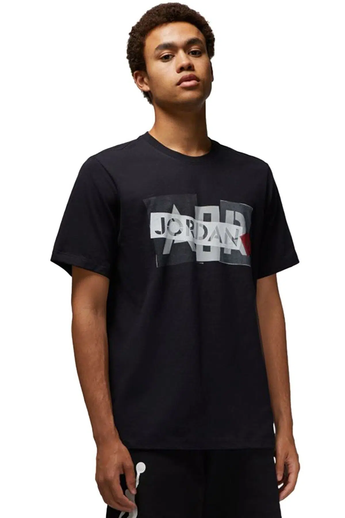 Nike Air Jordan M Brand Graphics SS Crew Grafik Baskılı Erkek Tişört Siyah