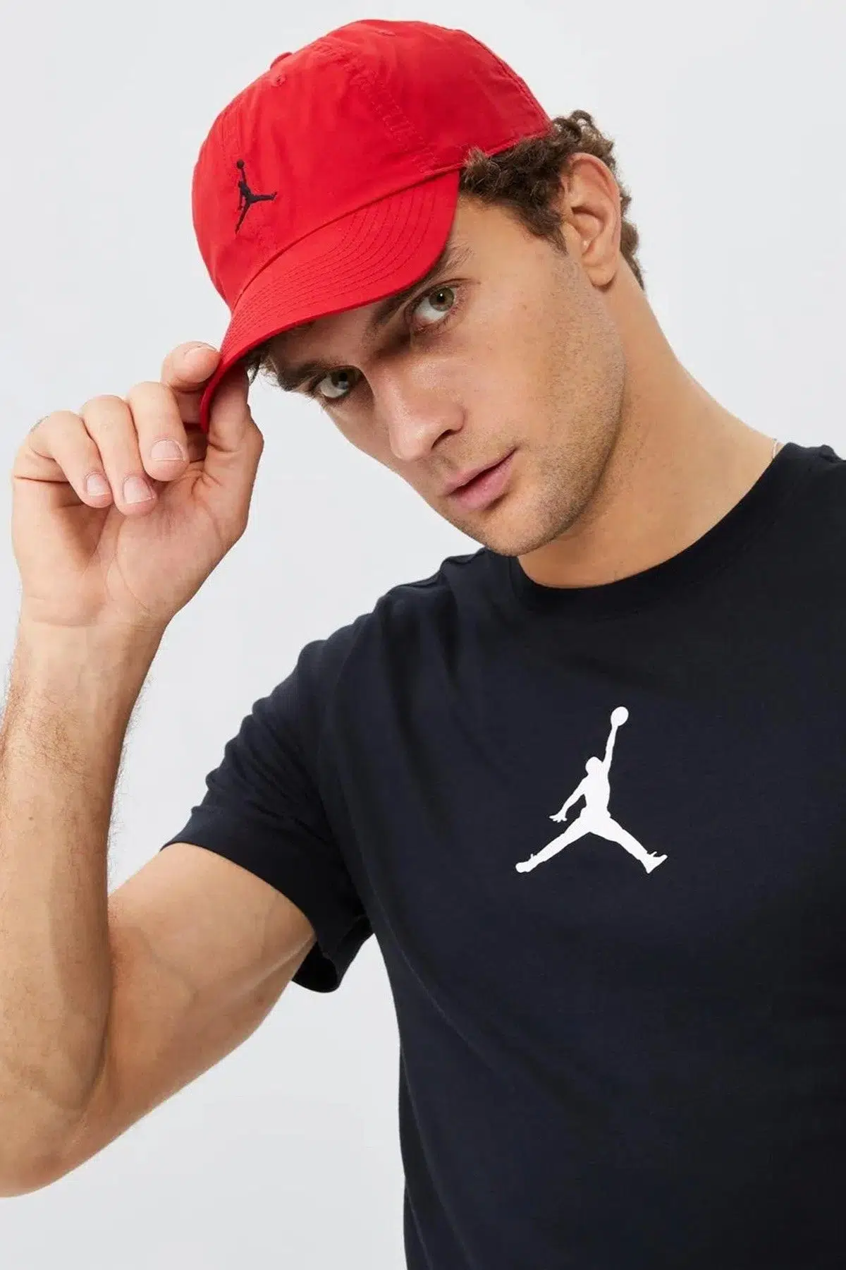 Nike Air Jordan NBA Jumpman Crew Mens Tee Grafik Baskılı Erkek Tişört Siyah