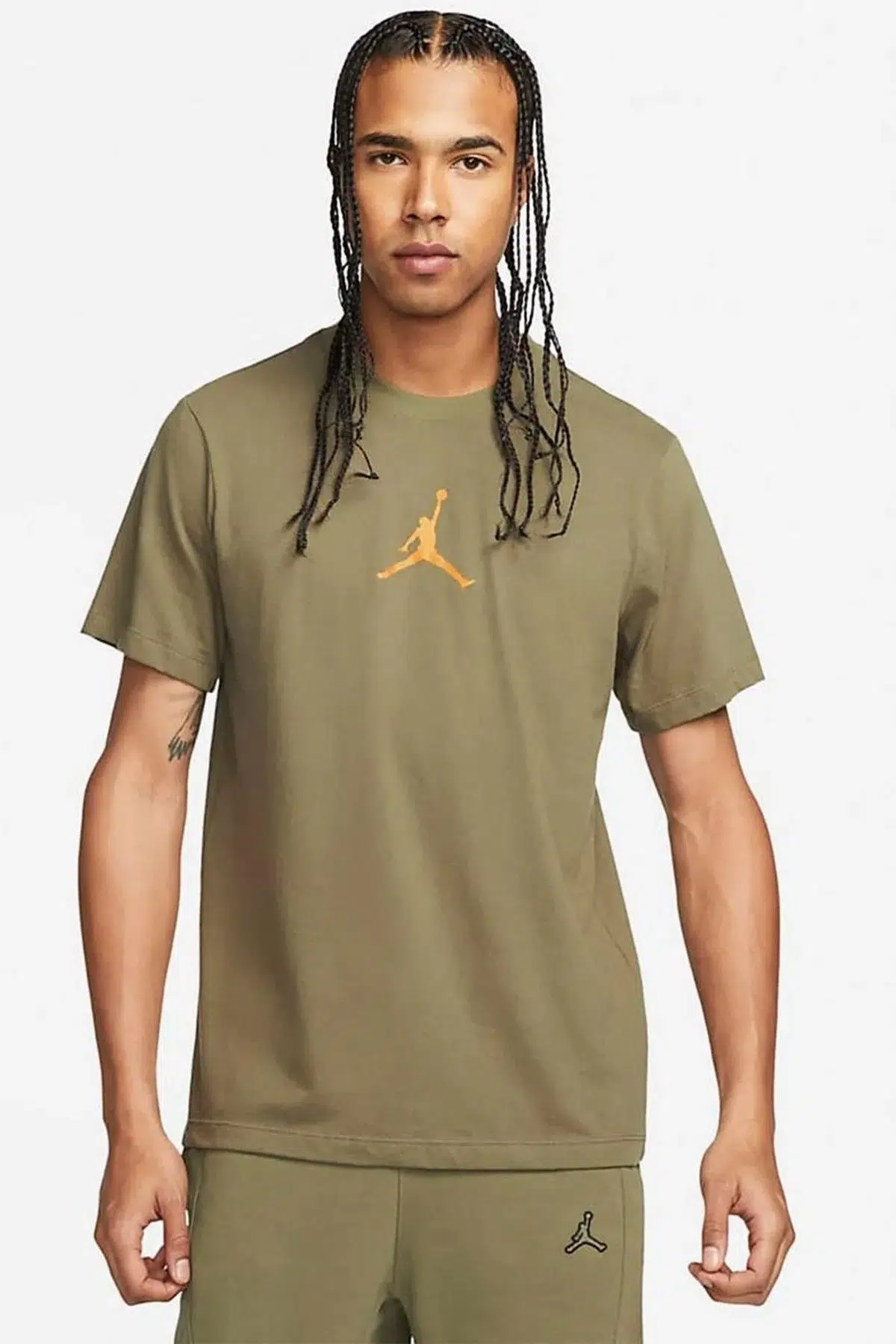 Nike Air Jordan NBA Jumpman Crew Mens Tee Grafik Baskılı Erkek Tişört Yeşil