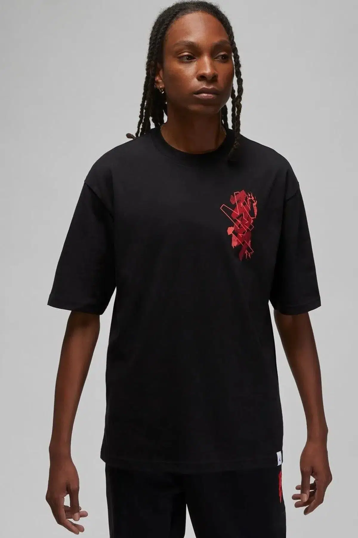 Nike Air Jordan Zion Sneaker School Mens Tee Black Grafik Baskılı Erkek Tişört Siyah