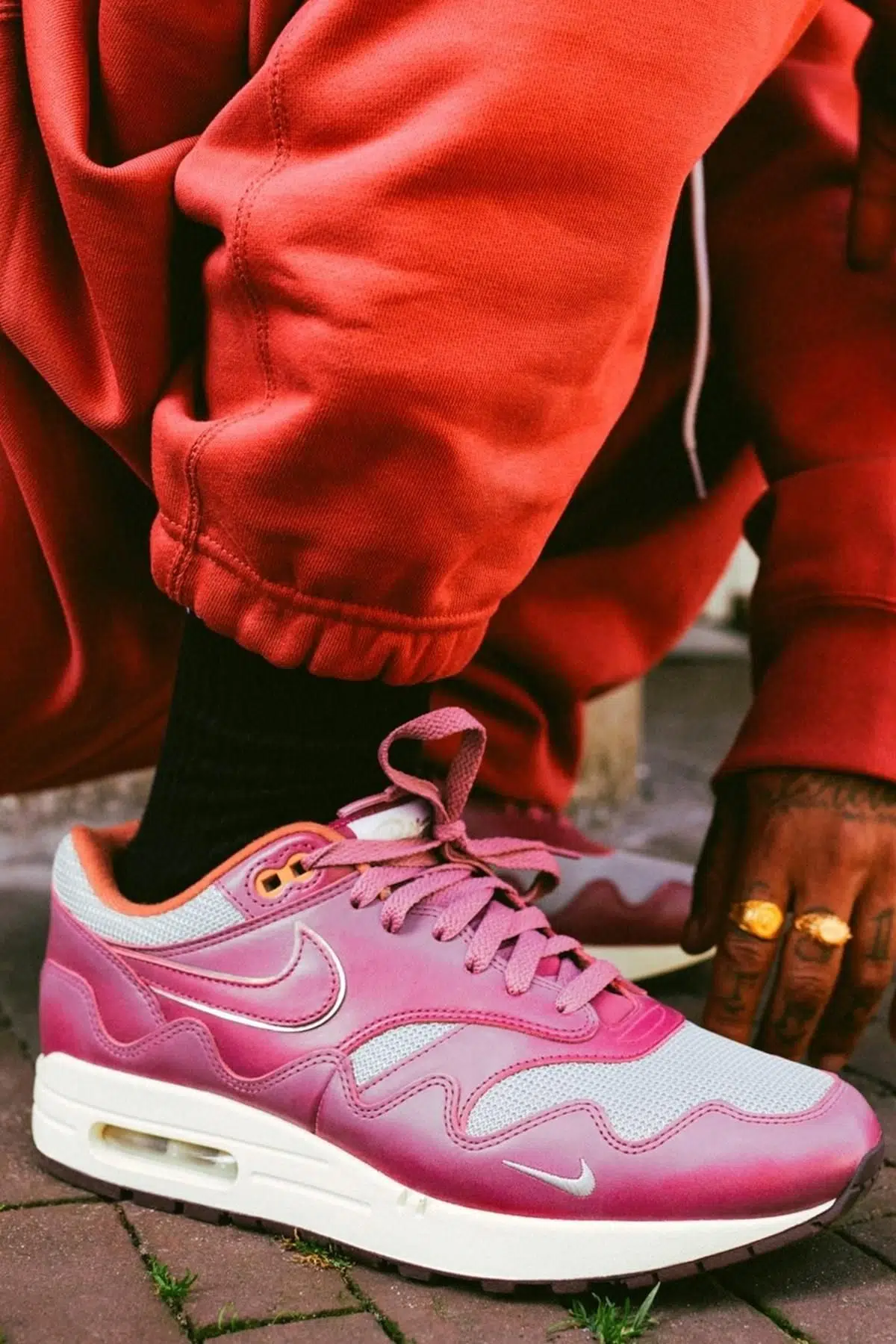 Nike Air Max 1 / Patta Leather Sneaker Hakiki Deri Erkek Günlük Spor Ayakkabı Bordo