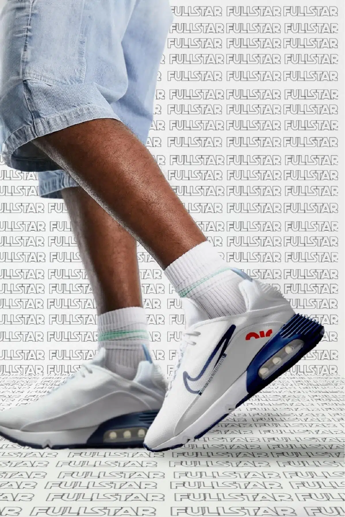 Nike Air Max 2090 Reflector Unisex Sneaker Reflektörlü Beyaz Mavi Spor Ayakkabı