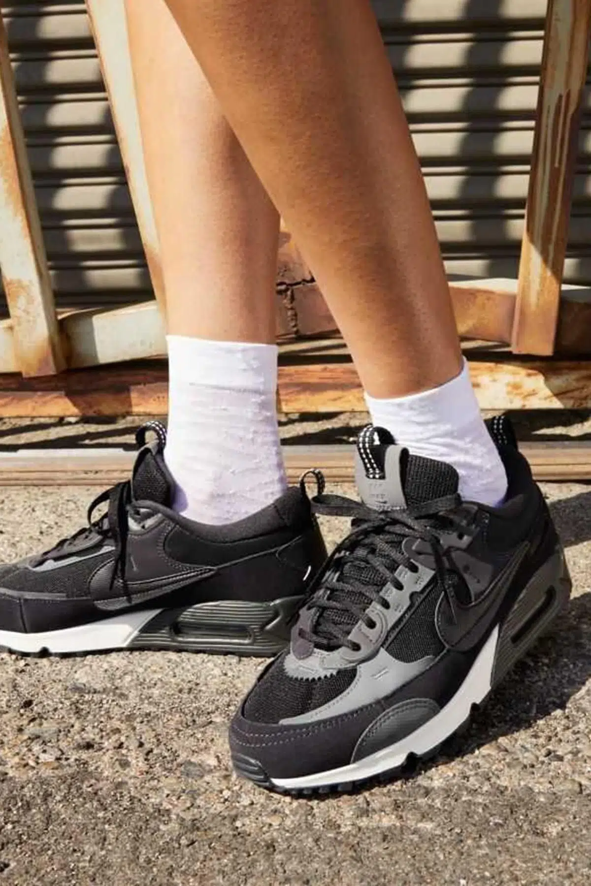 Nike Air Max 90 Futura Triple Leather Unisex Sneaker Hakiki Deri Spor Ayakkabı Siyah