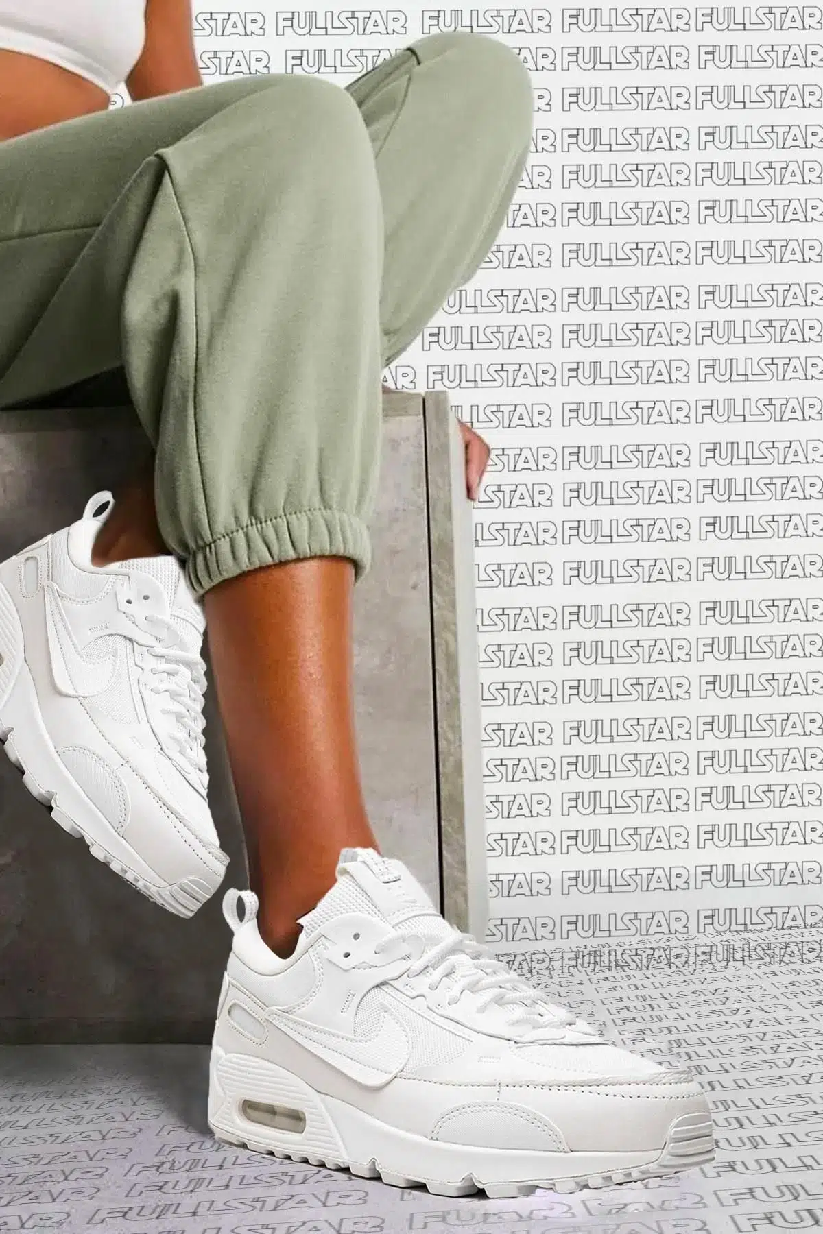 Nike Air Max 90 Futura Triple Leather Unisex Sneaker Hakiki Deri Spor Ayakkabı Beyaz
