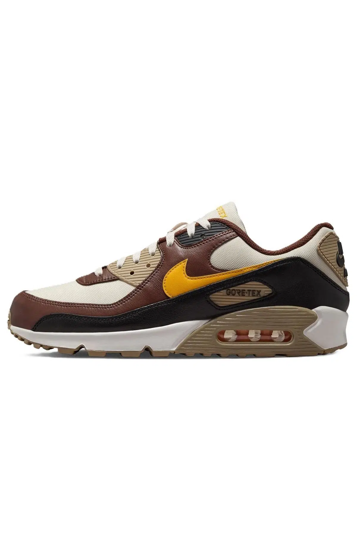 Nike Air Max 90 Leather Goretex Sneaker Hakiki Deri Su Geçirmez Nefes Alan Erkek Günlük Spor Ayakkabı Krem