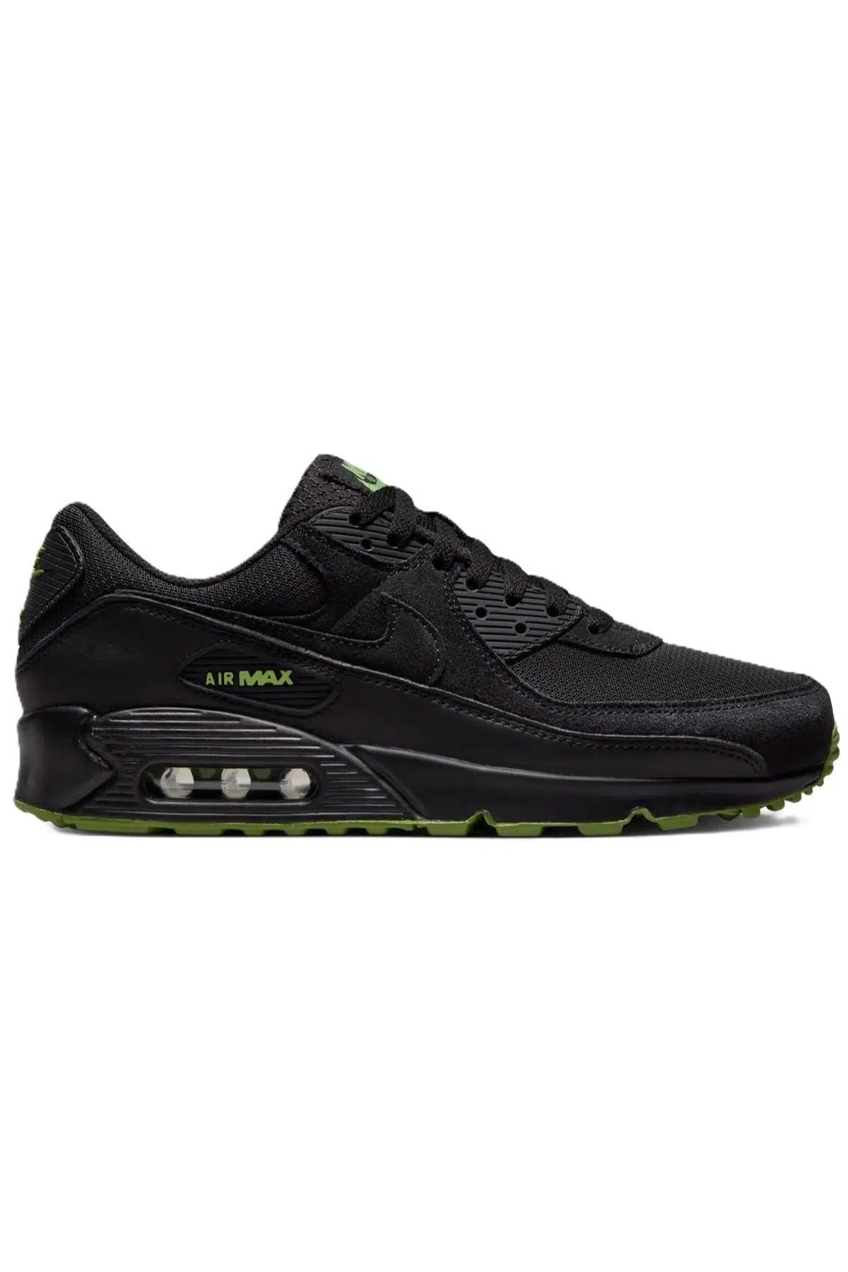Nike Air Max 90 Leather Black Sneaker Hakiki Deri Erkek Günlük Spor Ayakkabı Siyah