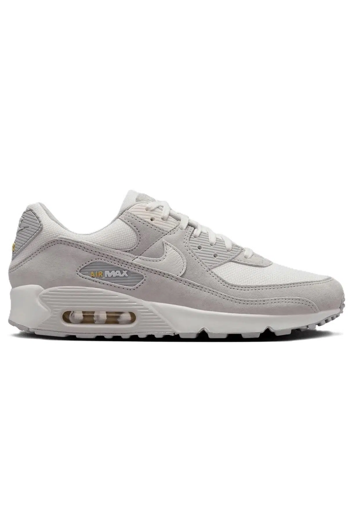 Nike Air Max 90 Leather Unisex Sneaker Grey Hakiki Deri Günlük Spor Ayakkabı Gri