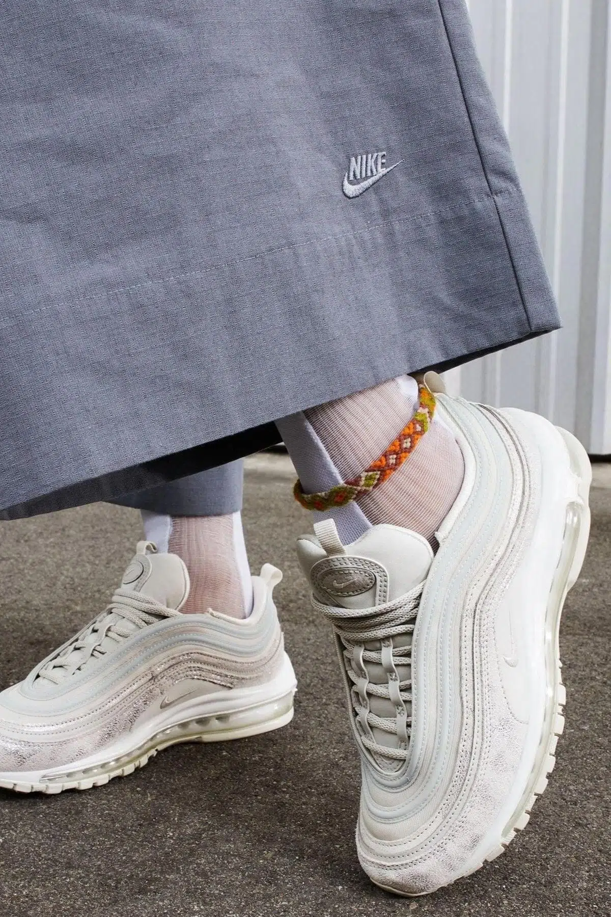Nike Air Max 97 Reflector Leather Sneaker Hakiki Deri Reflektörlü Günlük Spor Ayakkabı Gri