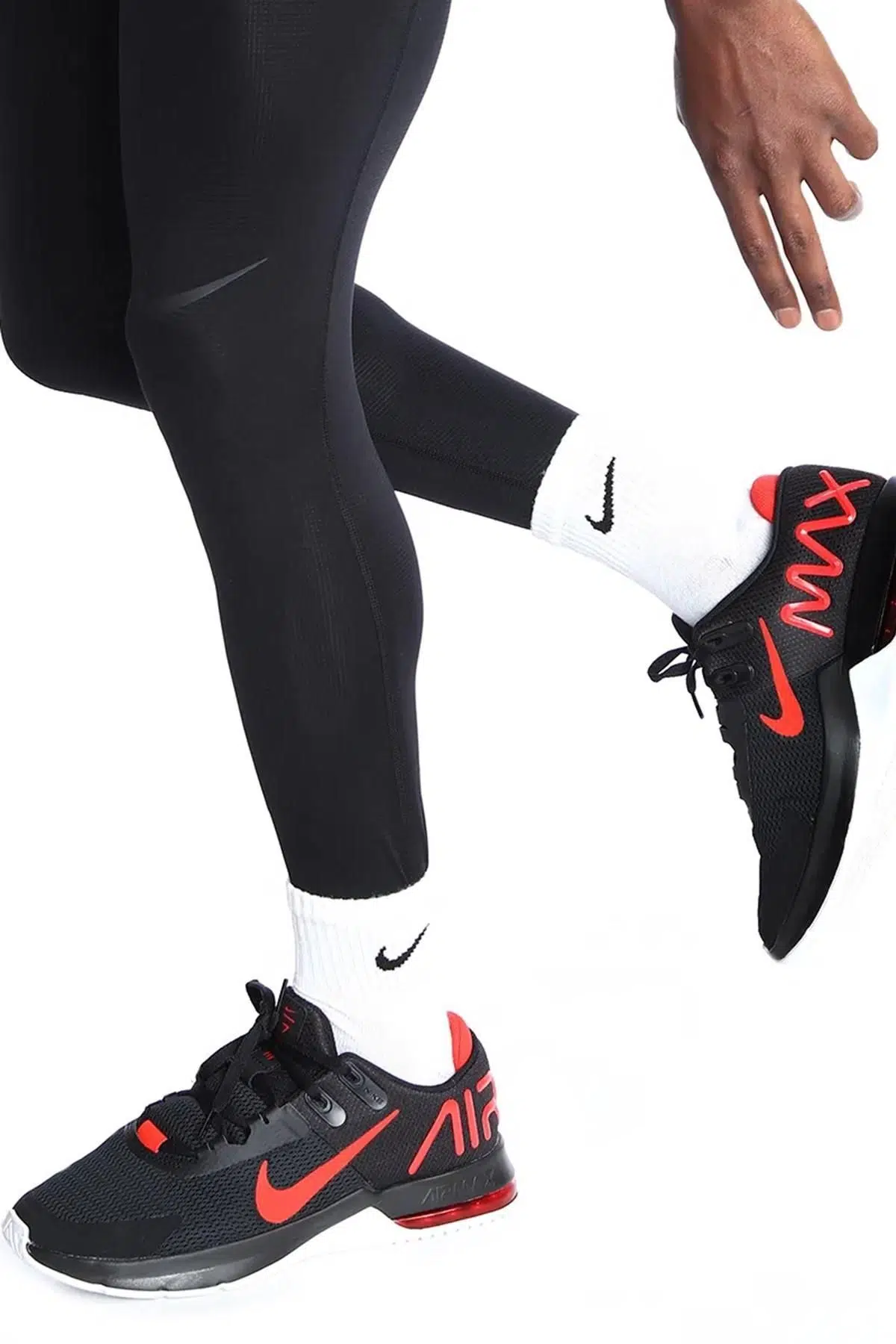 Nike Air Max Alpha Trainer 4 Antrenman Ayakkabısı Siyah Kırmızı Swoosh