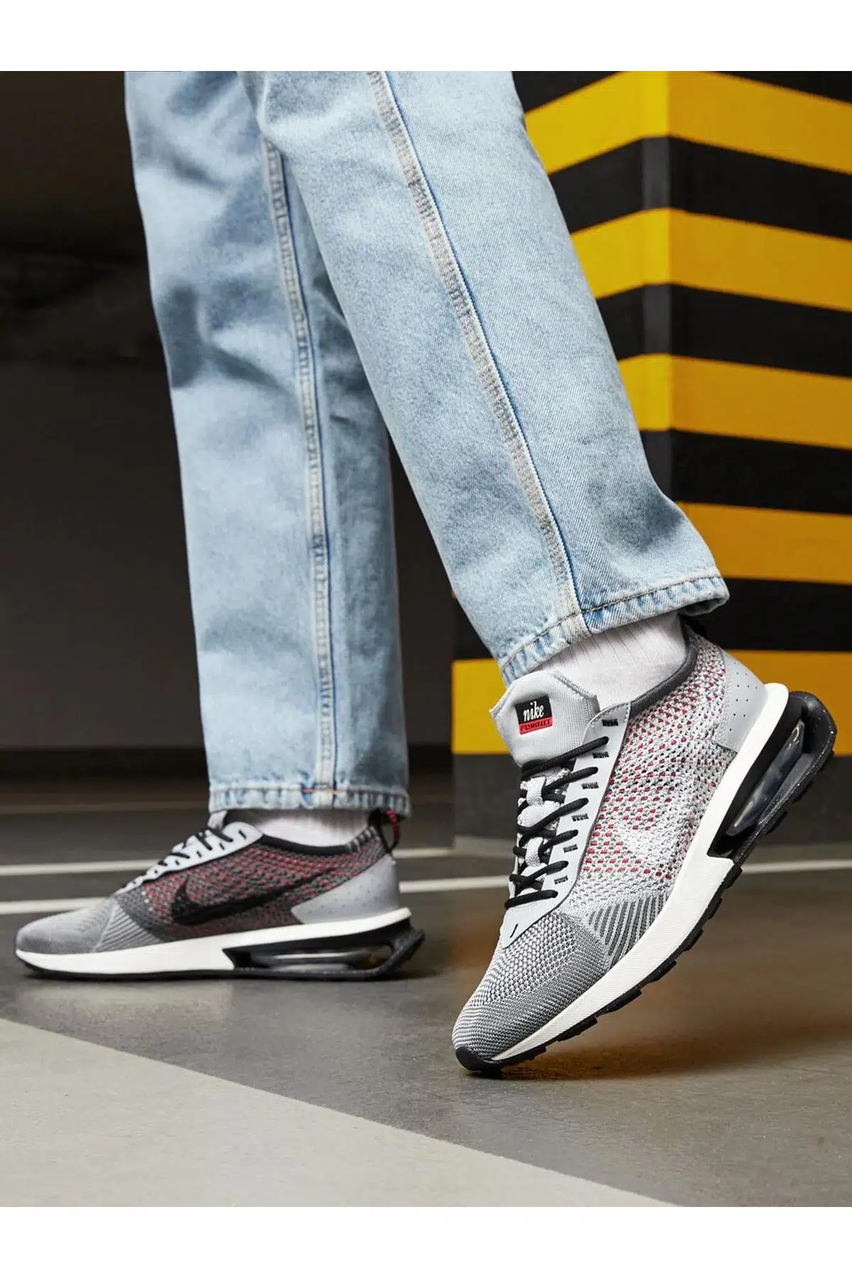 Nike Air Max Flyknit Racer Örgü Saya Gri Yürüyüş Koşu Ayakkabısı