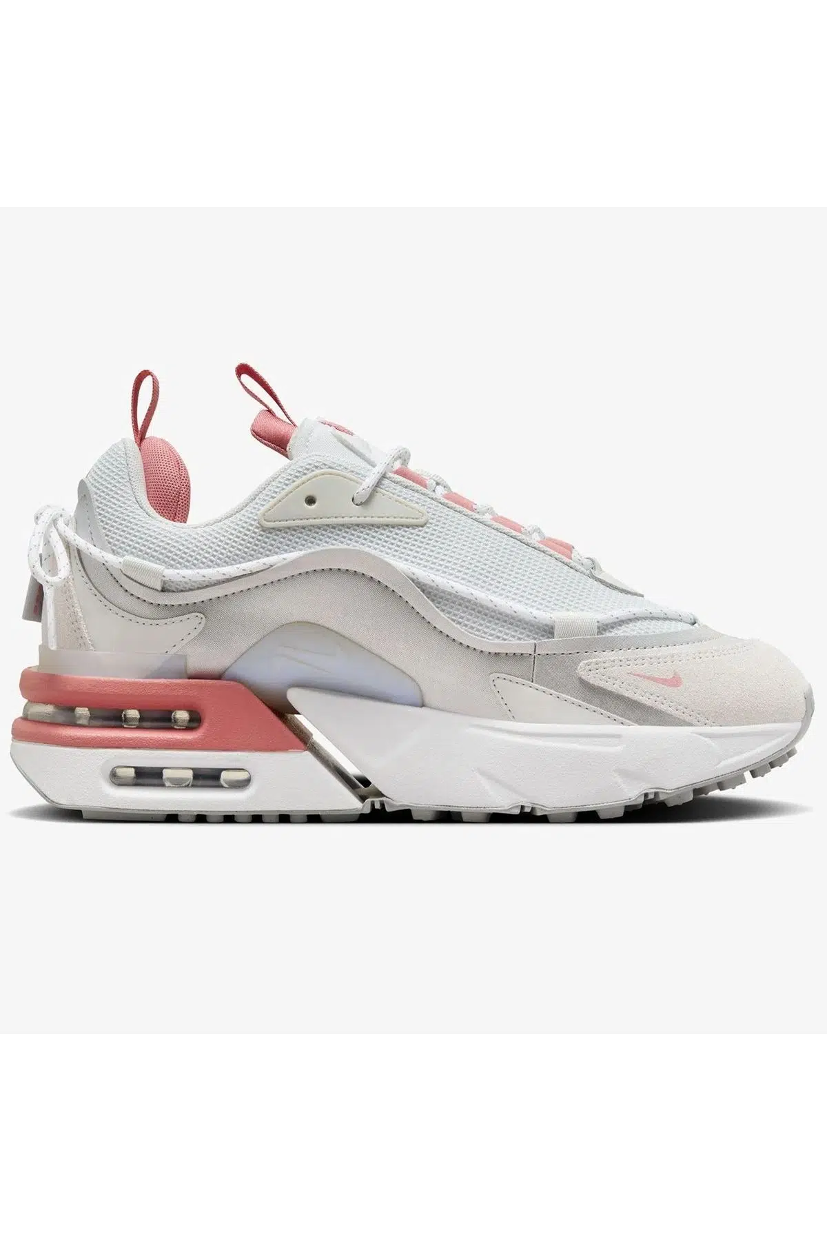 Nike Air Max Furyosa Sneaker White Pink Platform Taban 4cm Kadın Günlük Spor Ayakkabı Beyaz