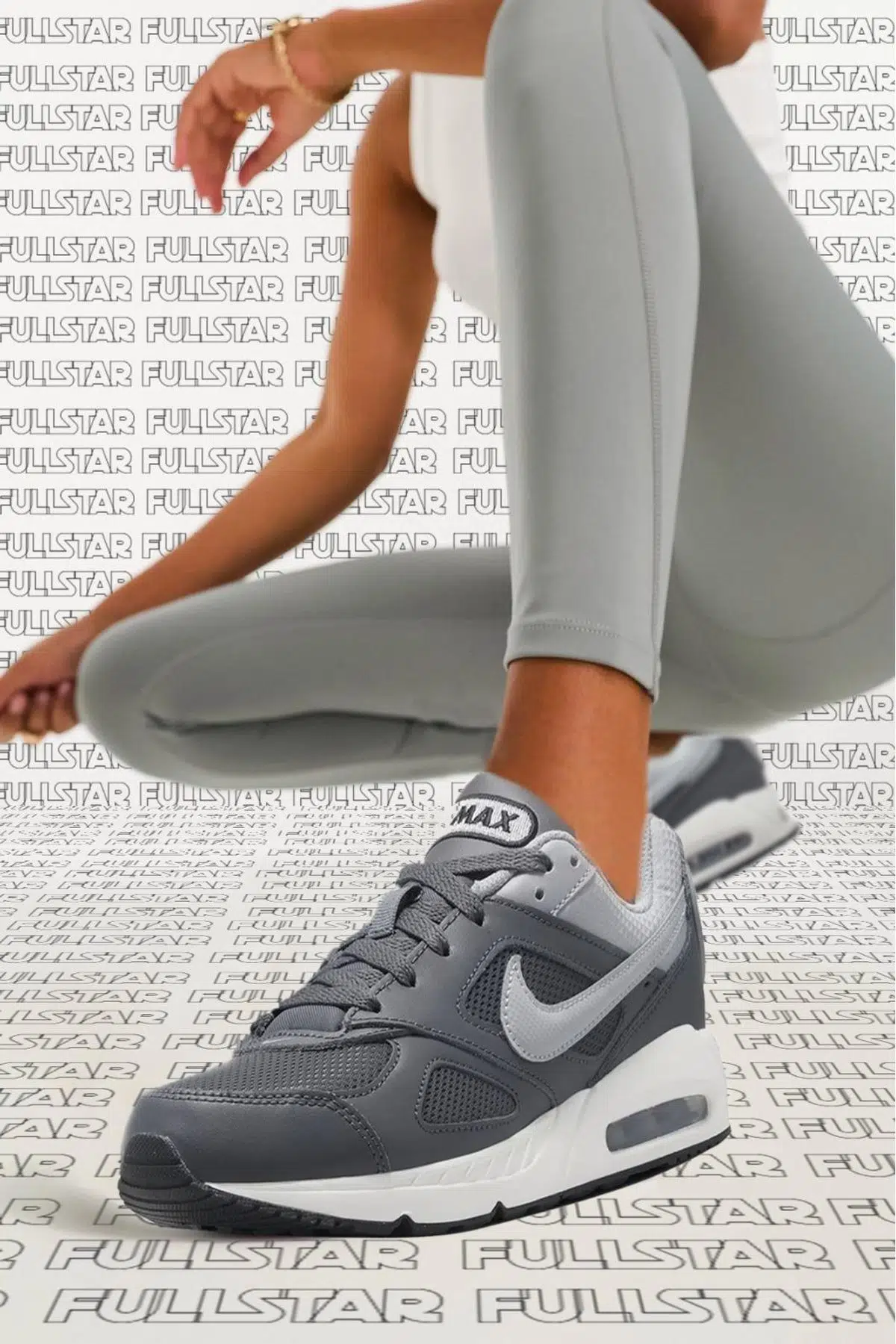 Nike Air Max ivo G. S. Leather Sneaker Hakiki Deri Günlük Spor Ayakkabı Gri