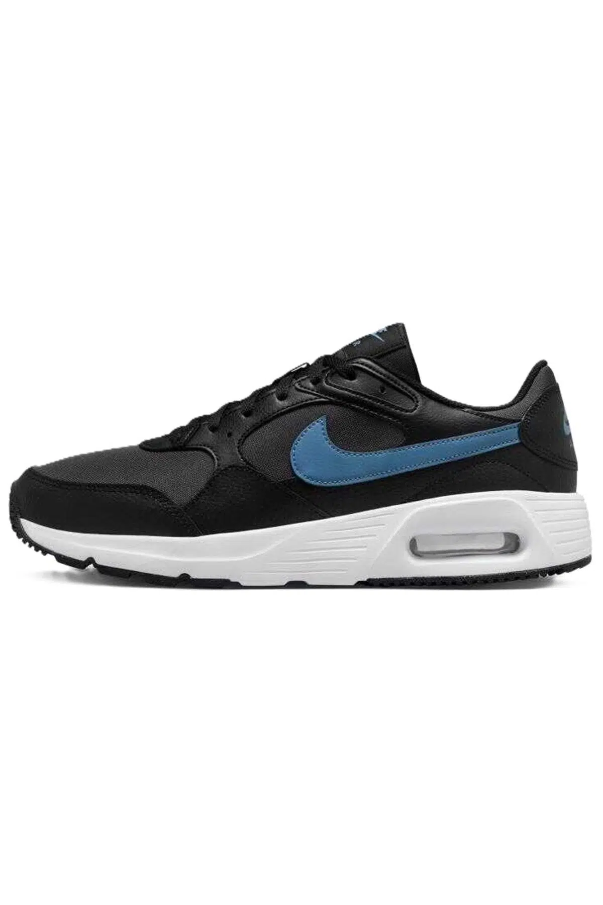 Nike Air Max SC Black Sneaker Hakiki Deri Erkek Günlük Spor Ayakkabı Siyah-Mavi