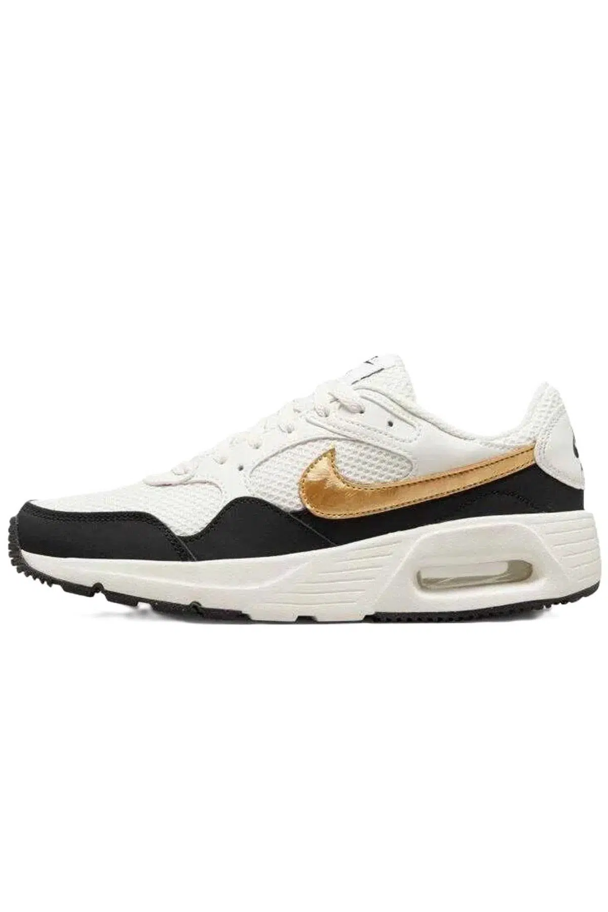 Nike Air Max SC Womens Leather Sneaker White Hakiki Deri Tekstil Kadın Günlük Spor Ayakkabı Beyaz