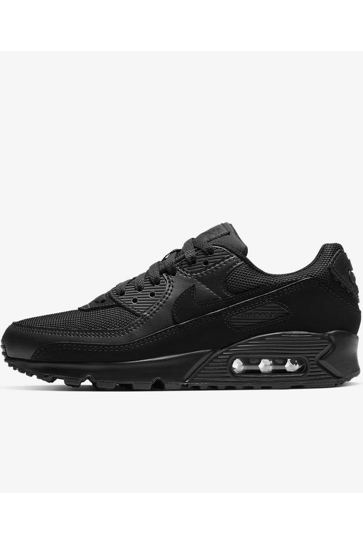 Nike Air Max 90 Leather Unisex Gerçek Deri Siyah Sneaker
