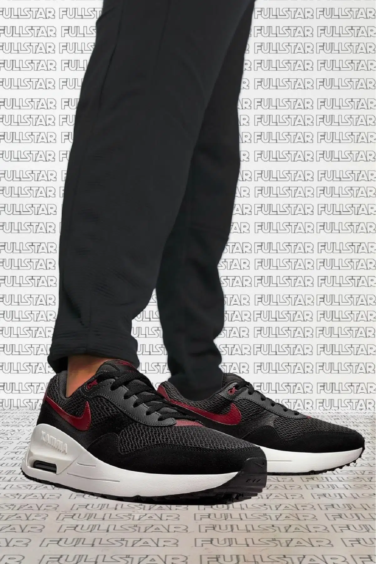 Nike Air Max Systm Leather Mens Sneaker Hakiki Deri Erkek Siyah Spor Ayakkabı