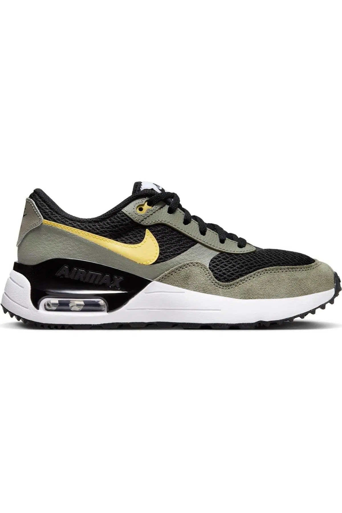 Nike Air Max Systm Leather Sneaker Hakiki Deri Unisex Günlük Spor Ayakkabı Siyah-Haki Yeşil