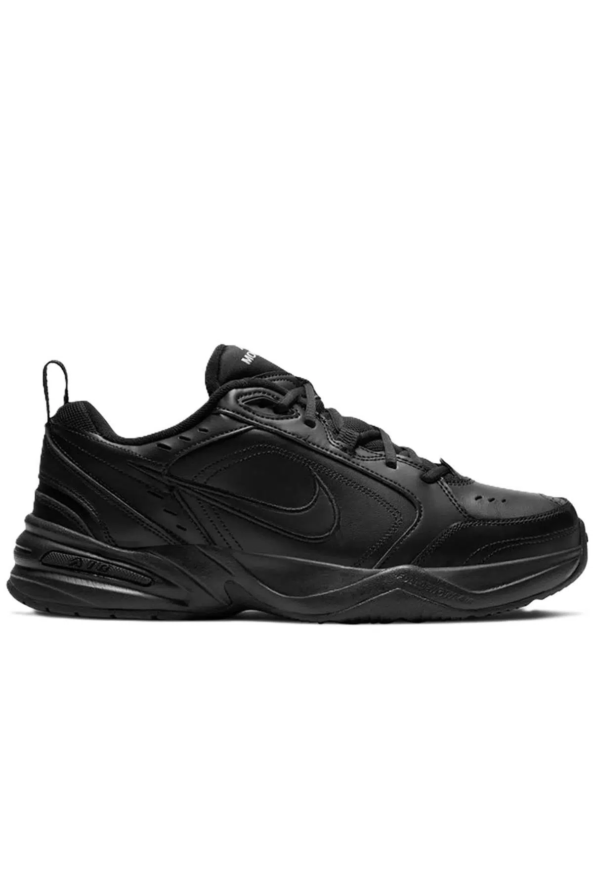 Nike Air Monarch 4 Leather Walk Training Shoes Hakiki Deri Spor Ayakkabı Siyah