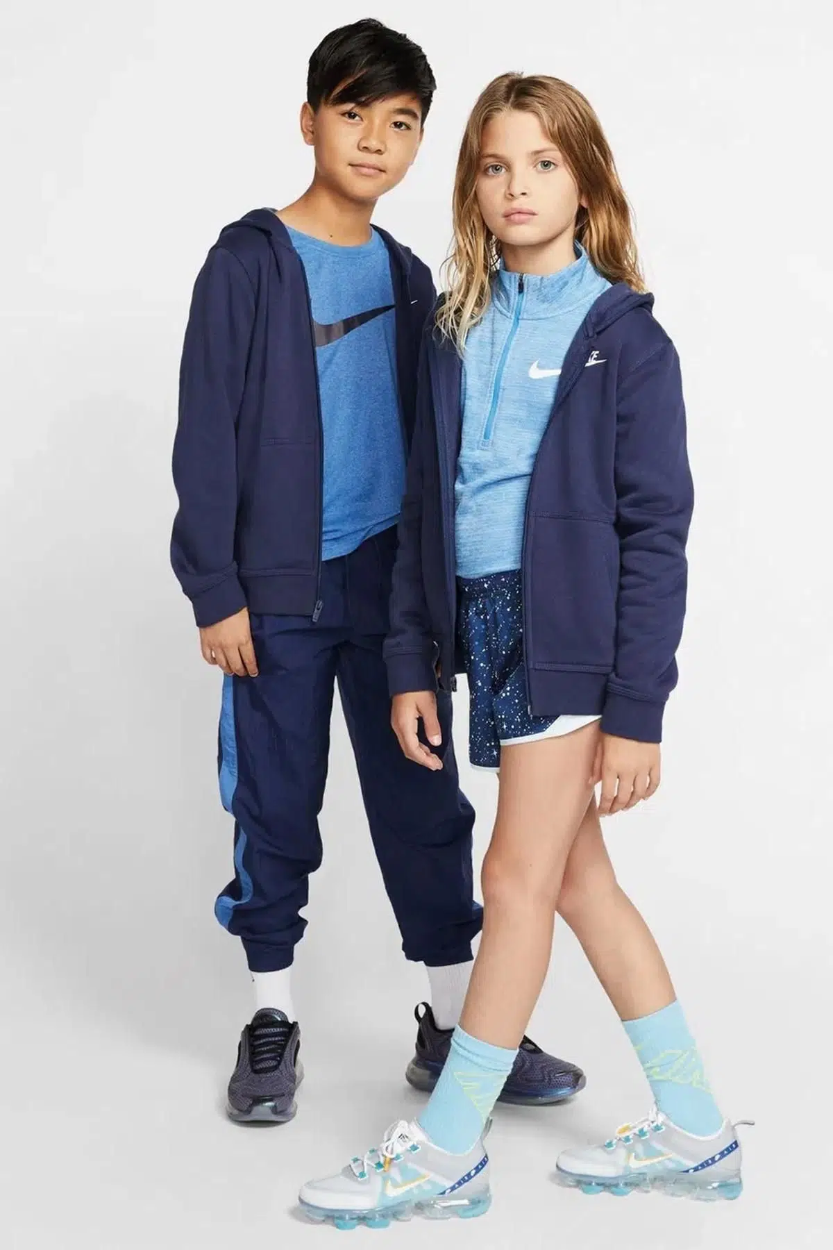 Nike Sportswear Boys Full Zip Hoodie Çocuk Unisex Kapüşonlu Sweatshirt Lacivert