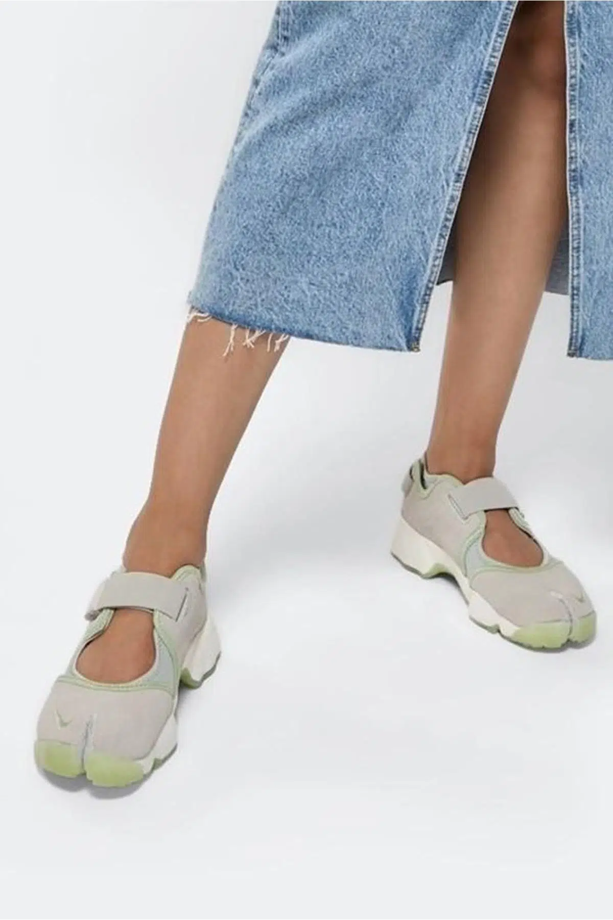 Nike Air Rift Light Bone Honeydew Leather Sneaker Hakiki Deri Kadın Ayakkabı Gri Yeşil