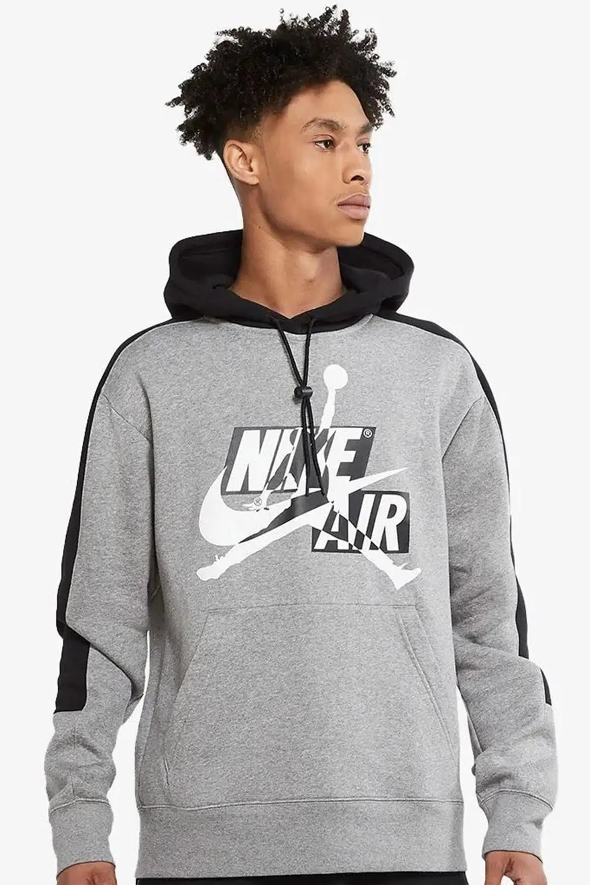 Nike Air Jordan Jumpman Hoodie Gray Kapüşonlu erkek Sweatshirt Gri