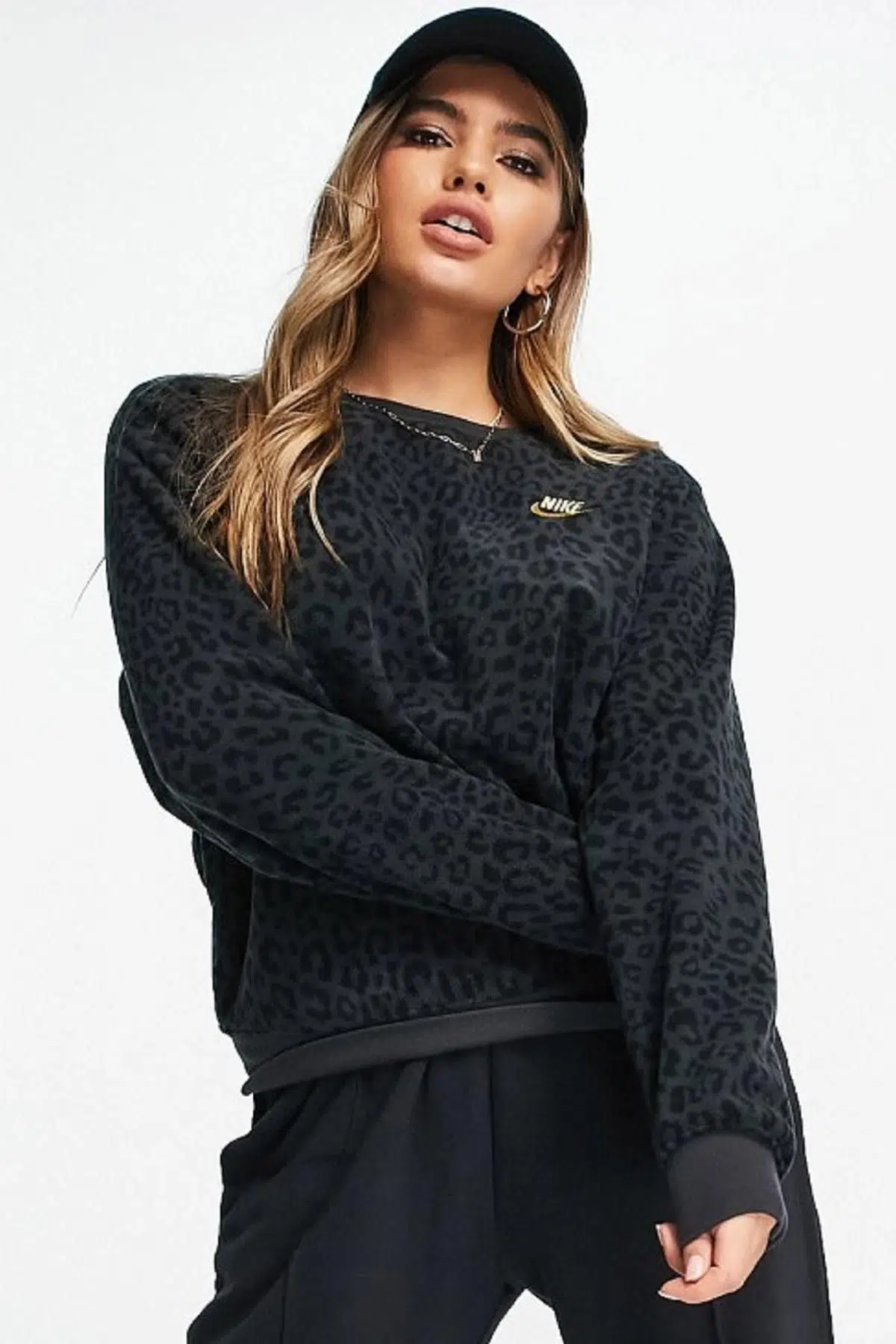 Nike Futura Sweatshirt Leopard Print Leopar Desen Sweatshirt DD