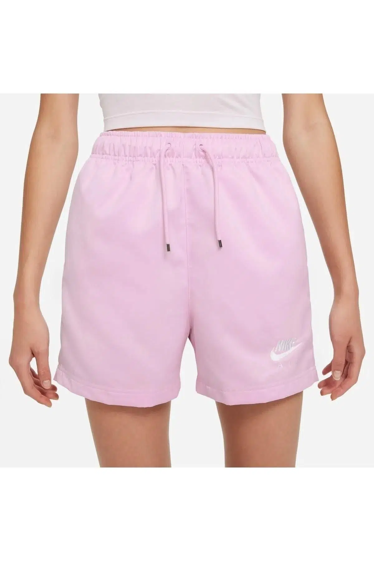 Nike Air Women Shorts Pink High Rise Büyük Beden Yüksek Belli Kadın Şort Pembe