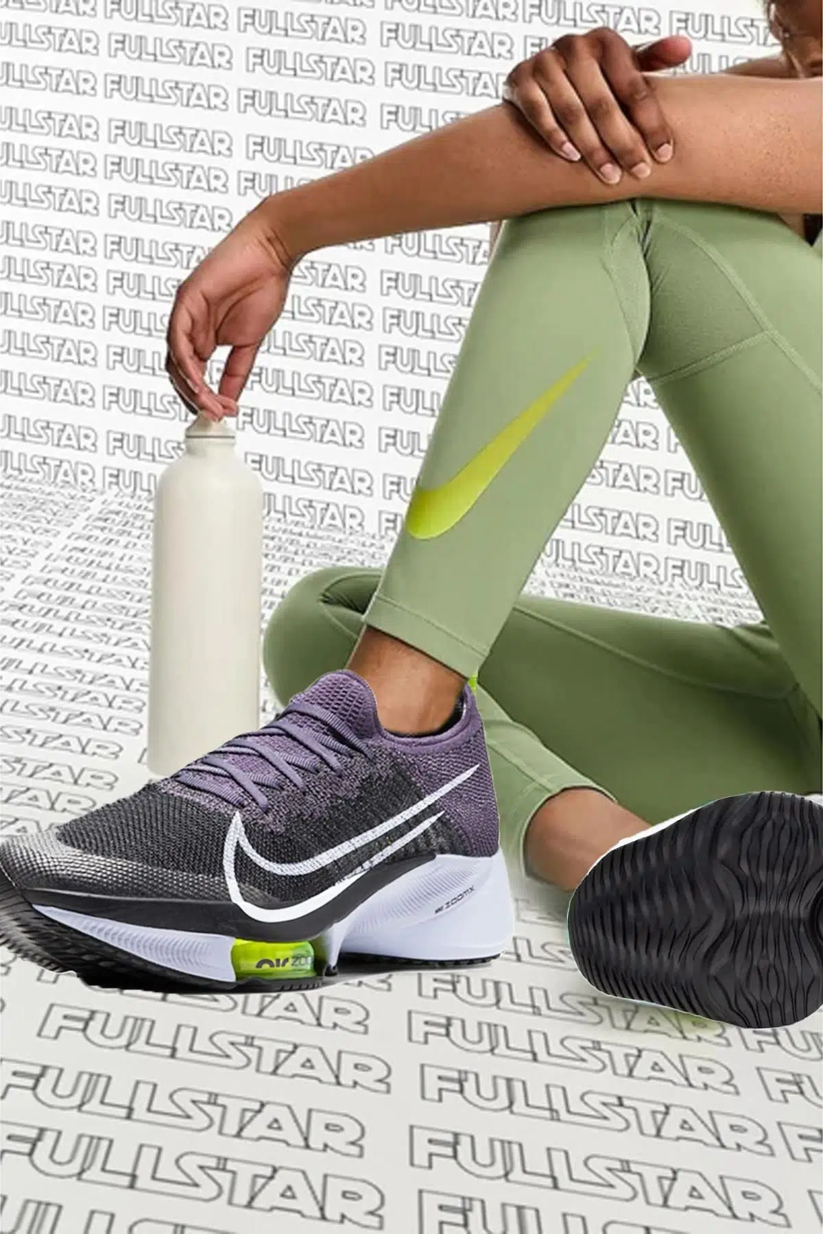 Nike Air Zoom Tempo Next % Flyknit Running Shoes Kadın Koşu Ayakkabısı Siyah Mor