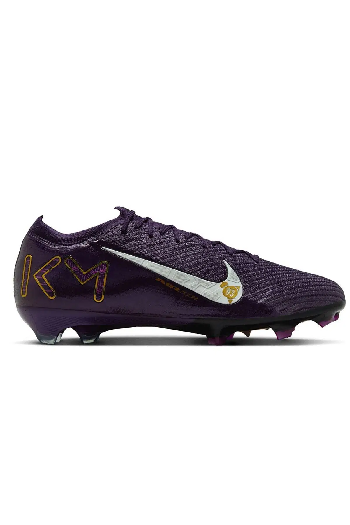Nike Air Zoom Vapor 16 Elite FG Kylian Mbappe Mens Football Shoes Profesyonel Çim Saha Kramponu Mor 