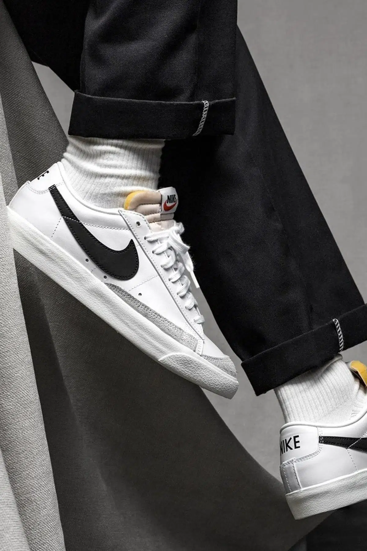 Nike Blazer Low '77 VNTG Leather Hakiki Deri Günlük Sneaker Ayakkabı Beyaz Siyah