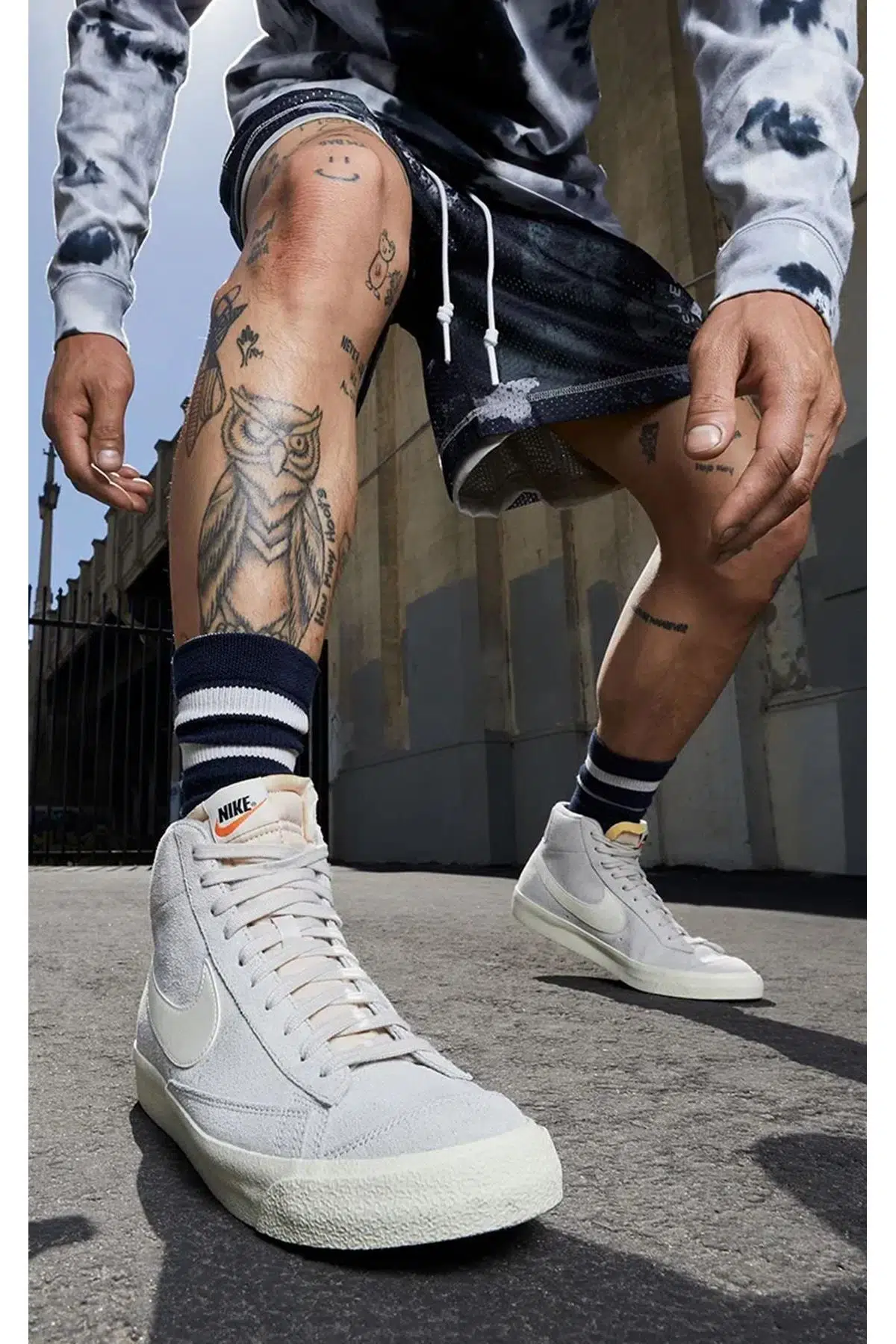 Nike Blazer Mid 77 Leather Hakiki Deri Günlük Bilekli Spor Ayakkabı Gri