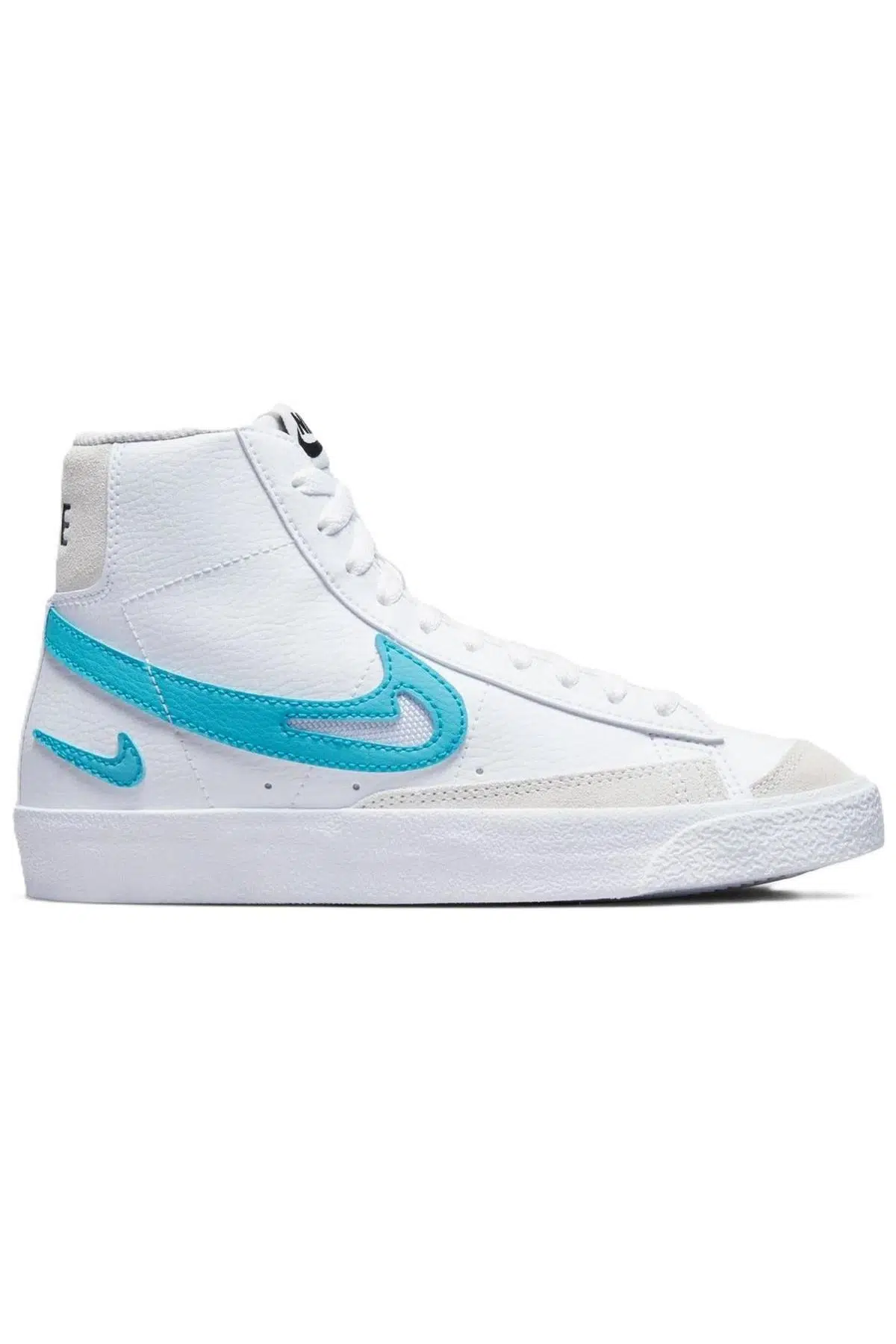 Nike Blazer Mid G S Leather Sneaker Bilekli Beyaz Mavi Swoosh Spor Ayakkabı