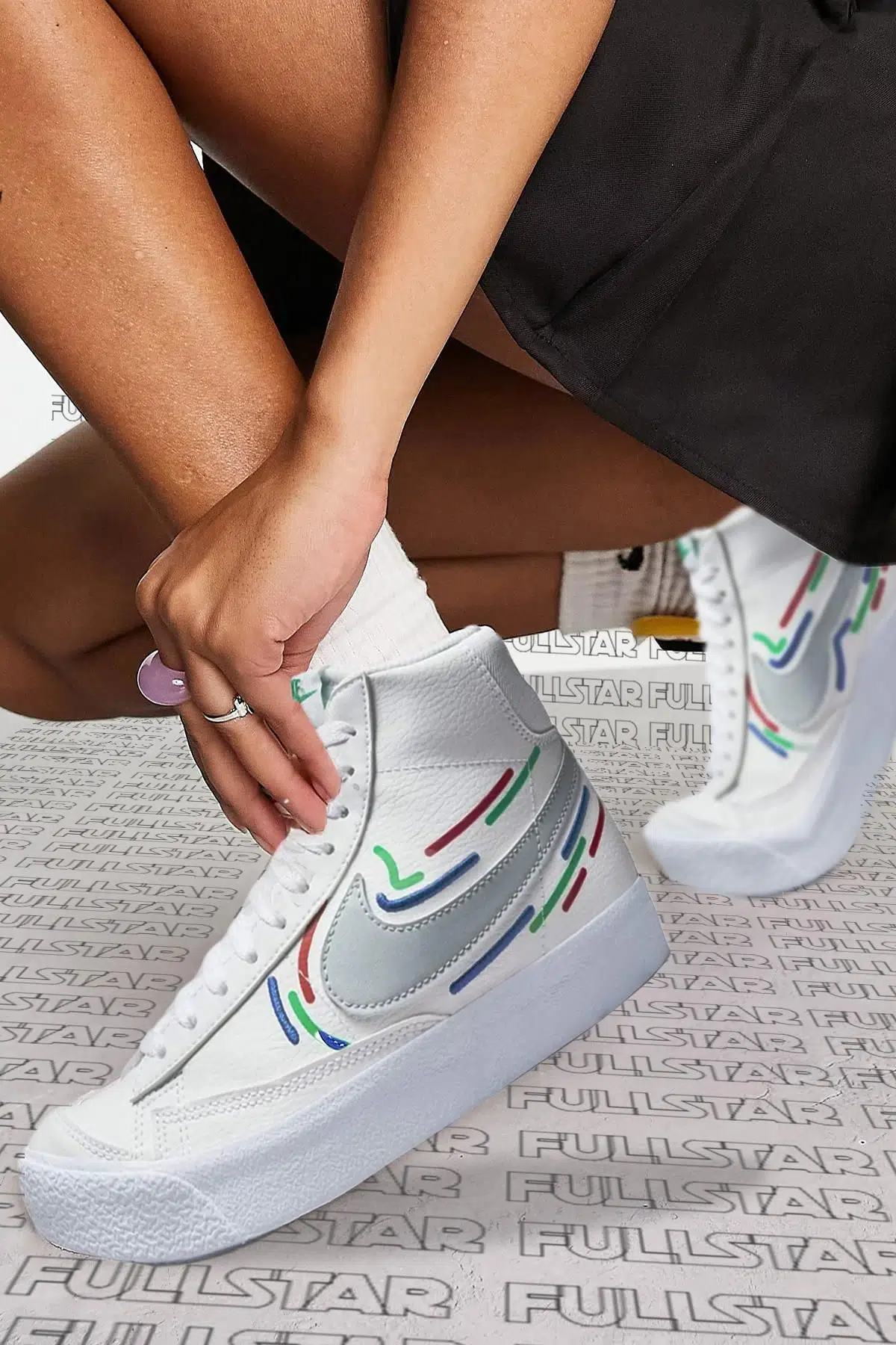 Nike Blazer Mid G S Leather Sneaker White Bilekli Beyaz Spor Ayakkabı